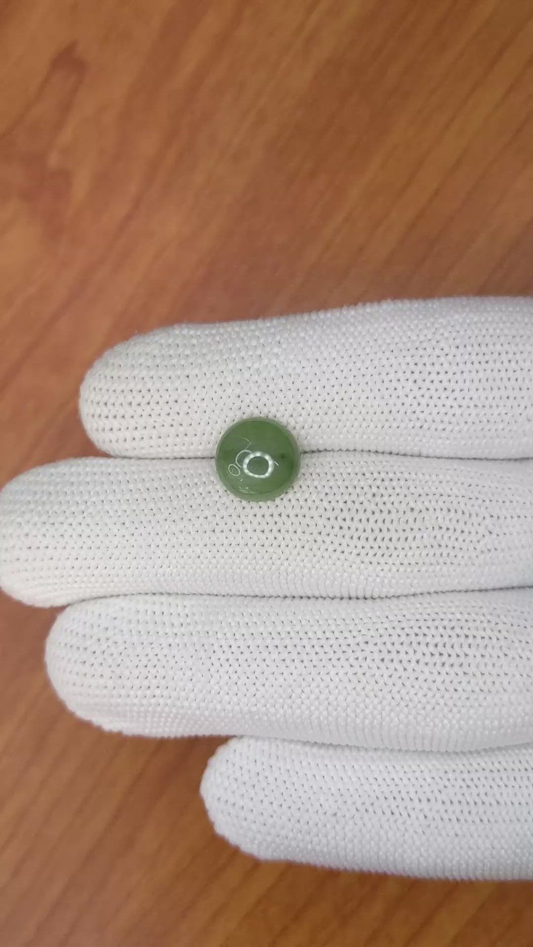 2.97 Ct. Green Cabochon Jade from Burma (Myanmar) Size Video