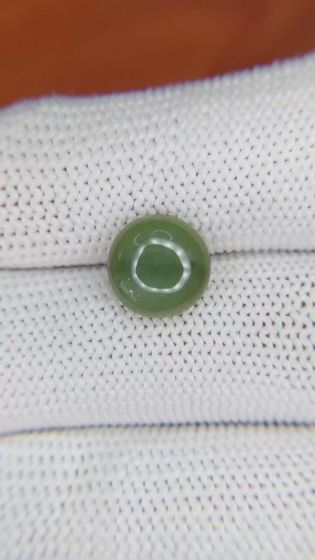 2.97 Ct. Green Cabochon Jade from Burma (Myanmar) Size Video