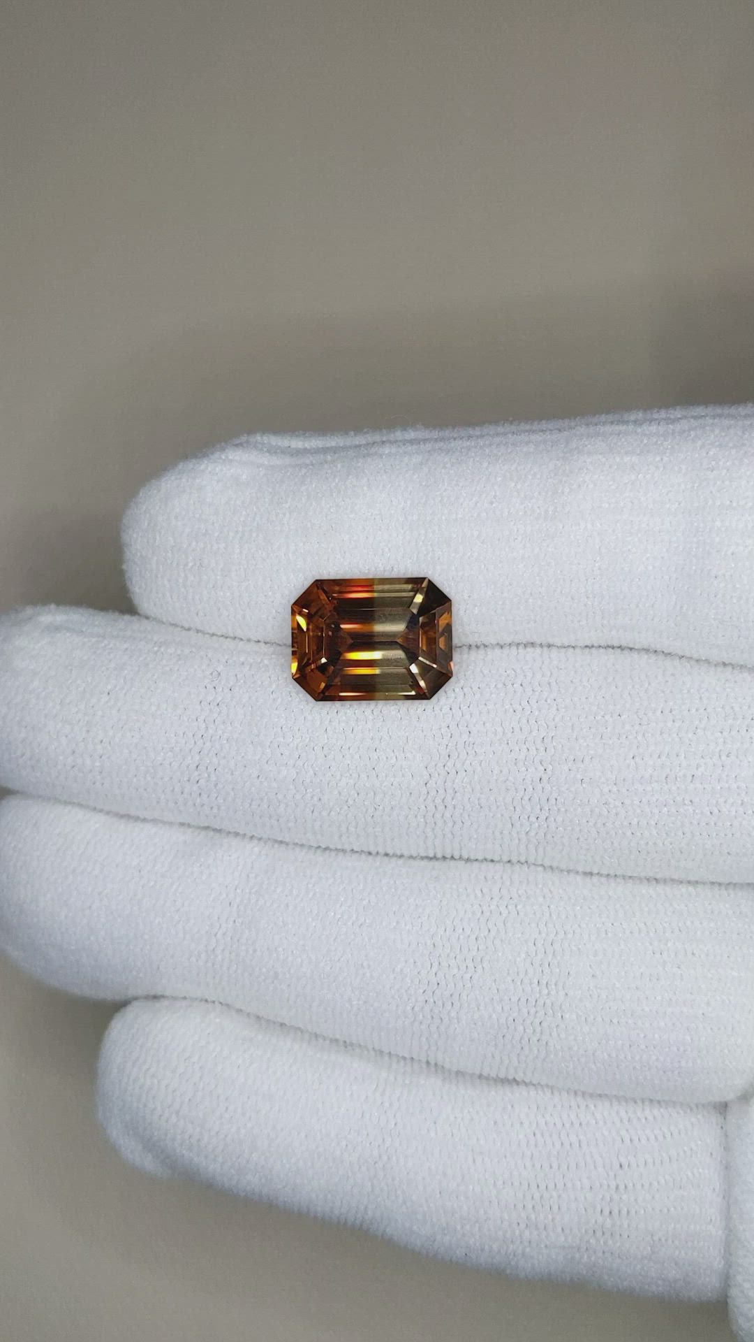 8.13 Ct. Brownish Orange Zircon from Brazil Size Video
