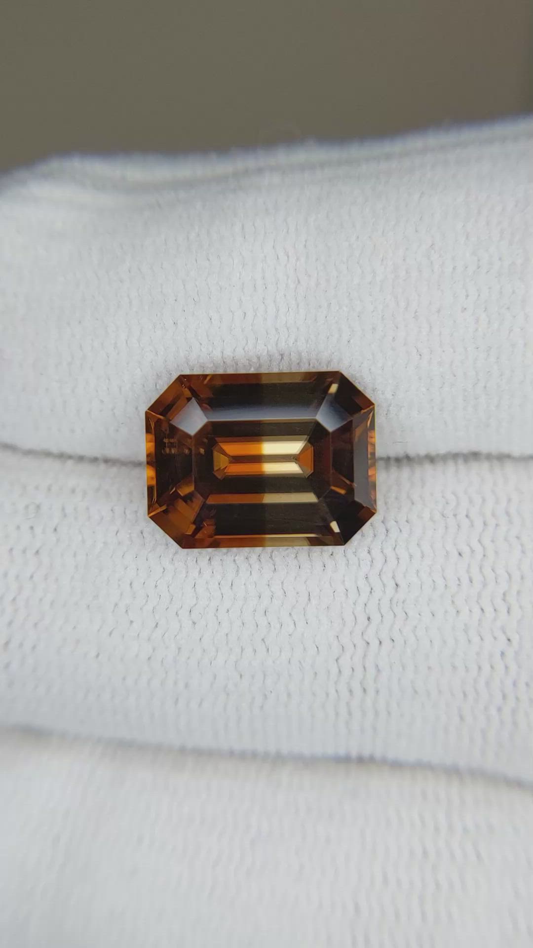 8.13 Ct. Brownish Orange Zircon from Brazil Size Video