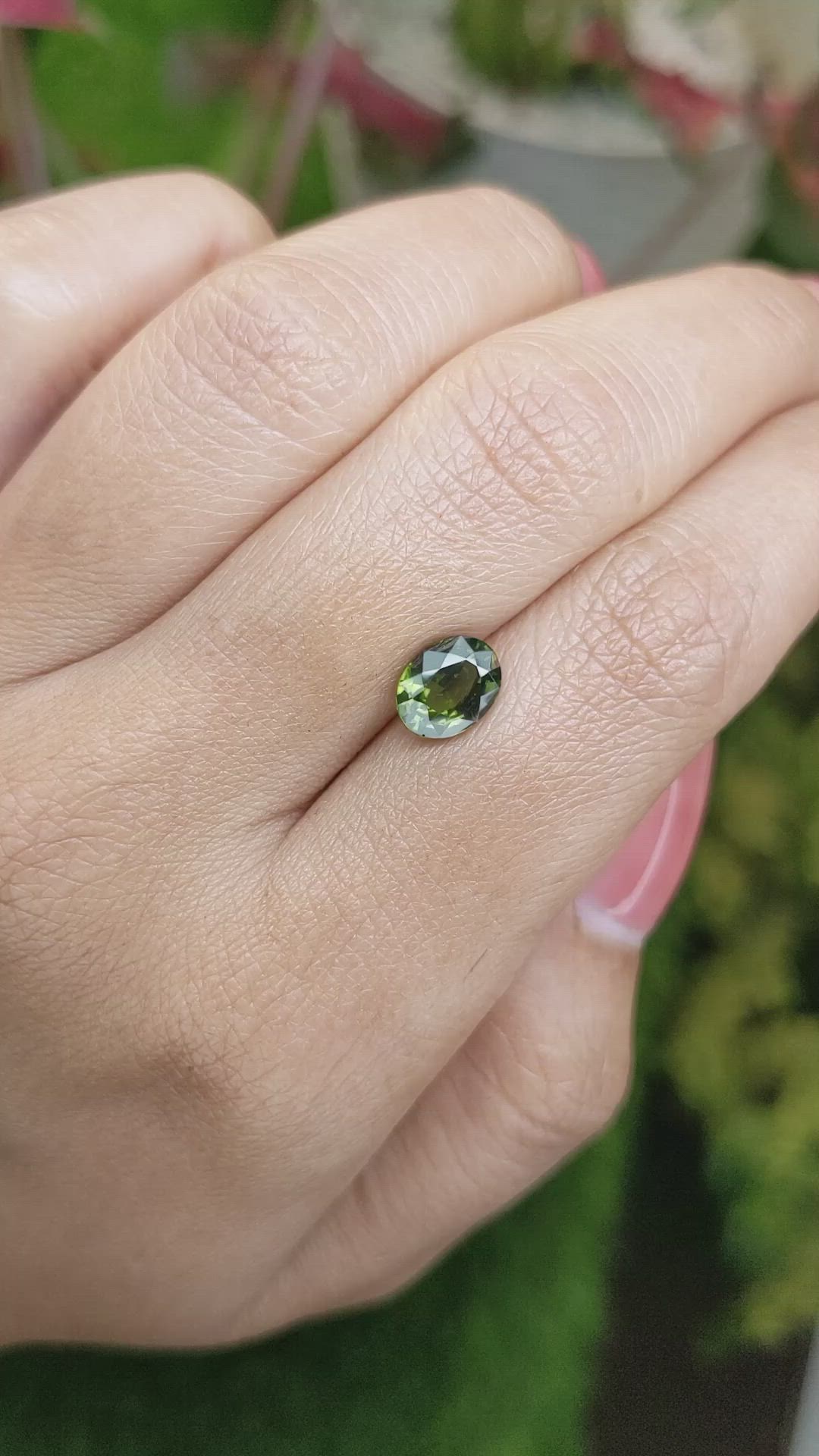 2.03 Ct. Green Tourmaline from Ceylon (Sri Lanka) Size Video
