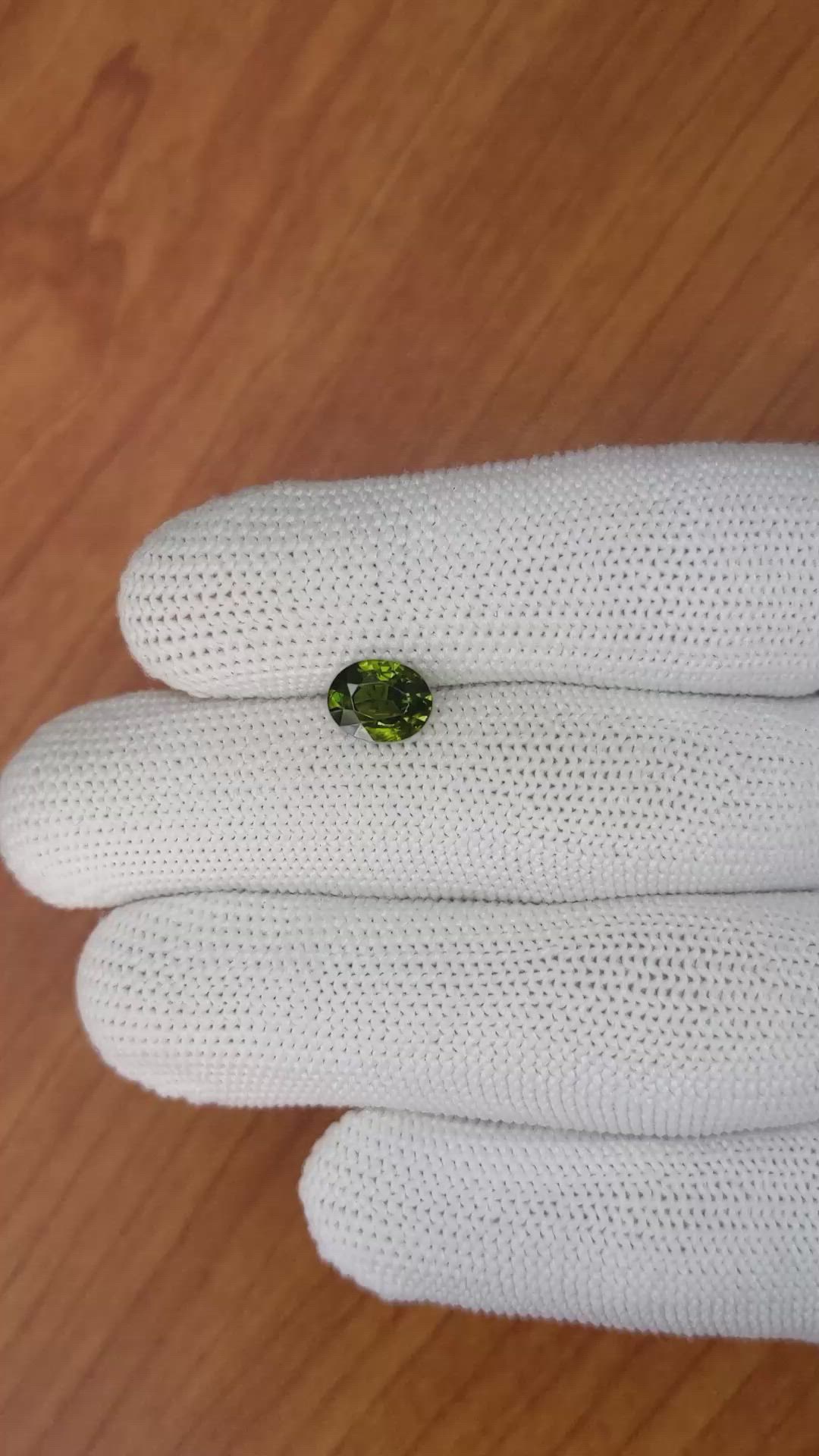 2.03 Ct. Green Tourmaline from Ceylon (Sri Lanka) Size Video