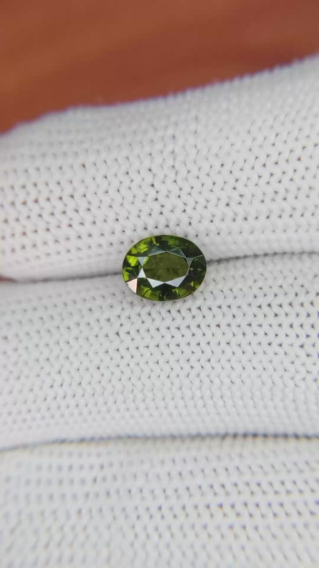 2.03 Ct. Green Tourmaline from Ceylon (Sri Lanka) Size Video
