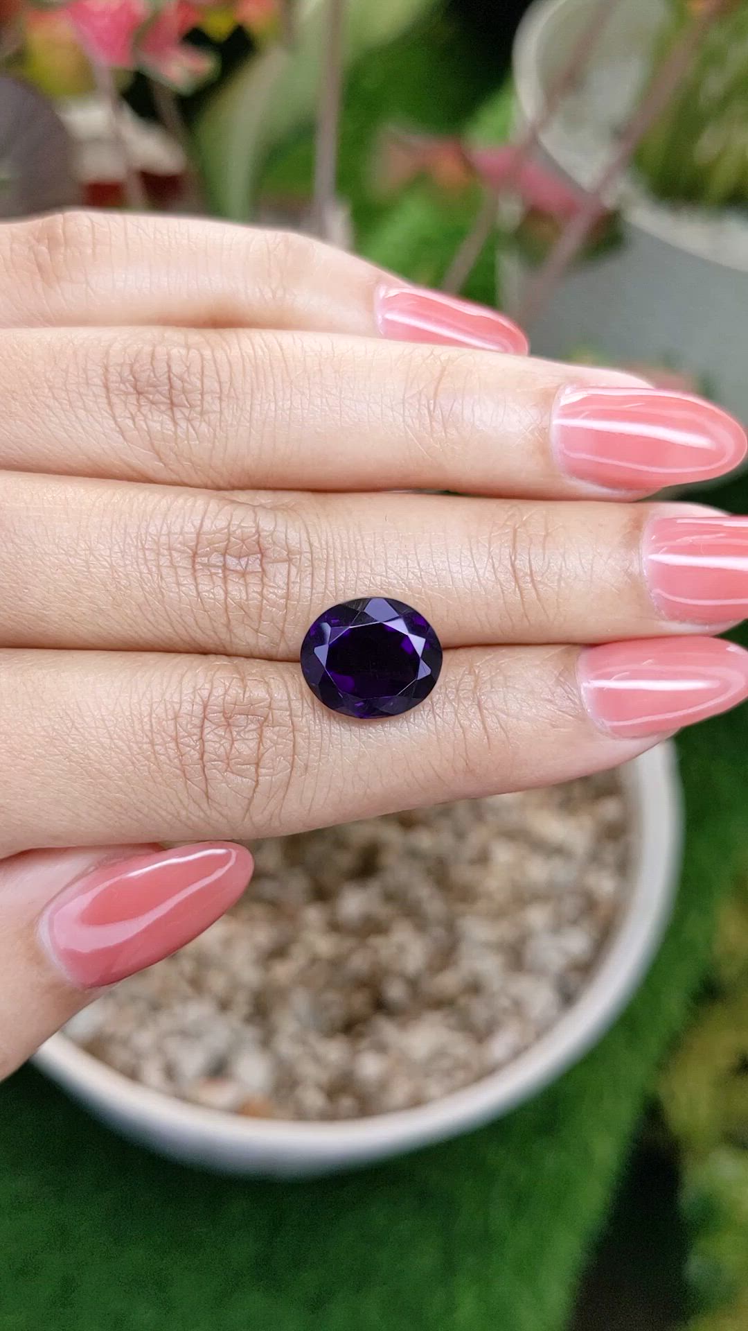 6.90 Ct. Purple Amethyst from Ceylon (Sri Lanka) Size Video