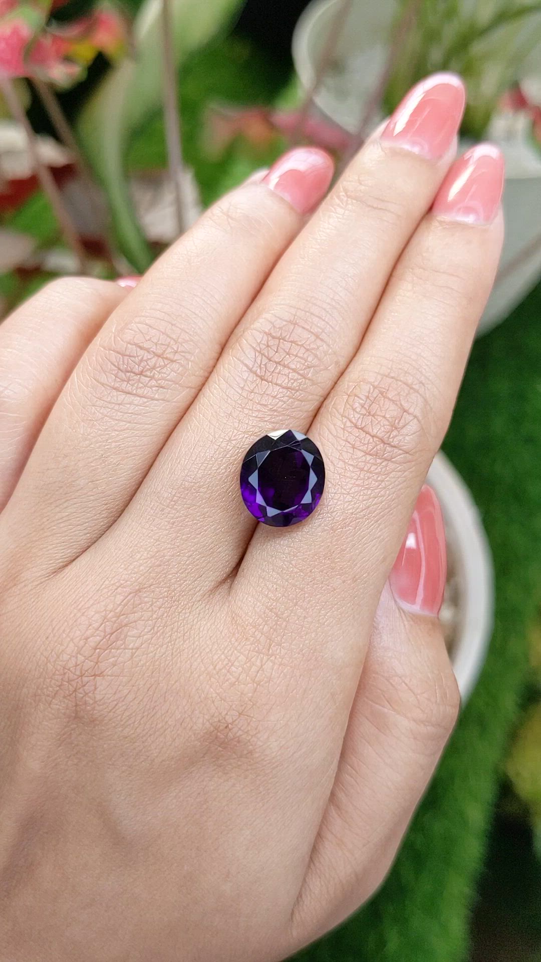 6.90 Ct. Purple Amethyst from Ceylon (Sri Lanka) Size Video