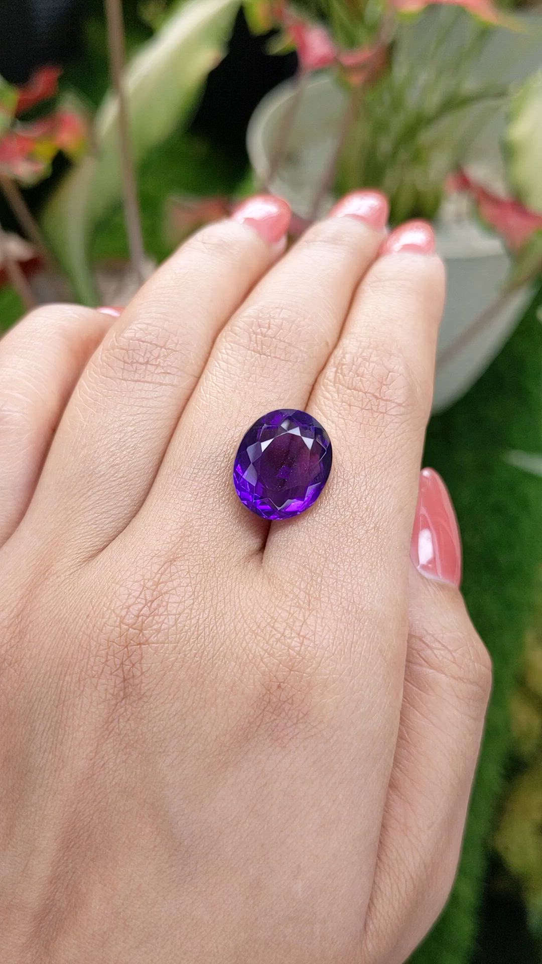 9.42 Ct. Purple Amethyst from Ceylon (Sri Lanka) Size Video