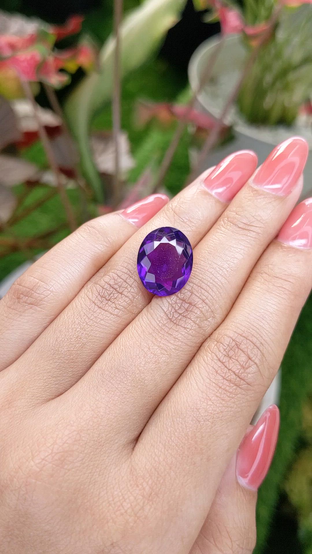 9.33 Ct. Purple Amethyst from Ceylon (Sri Lanka) Size Video