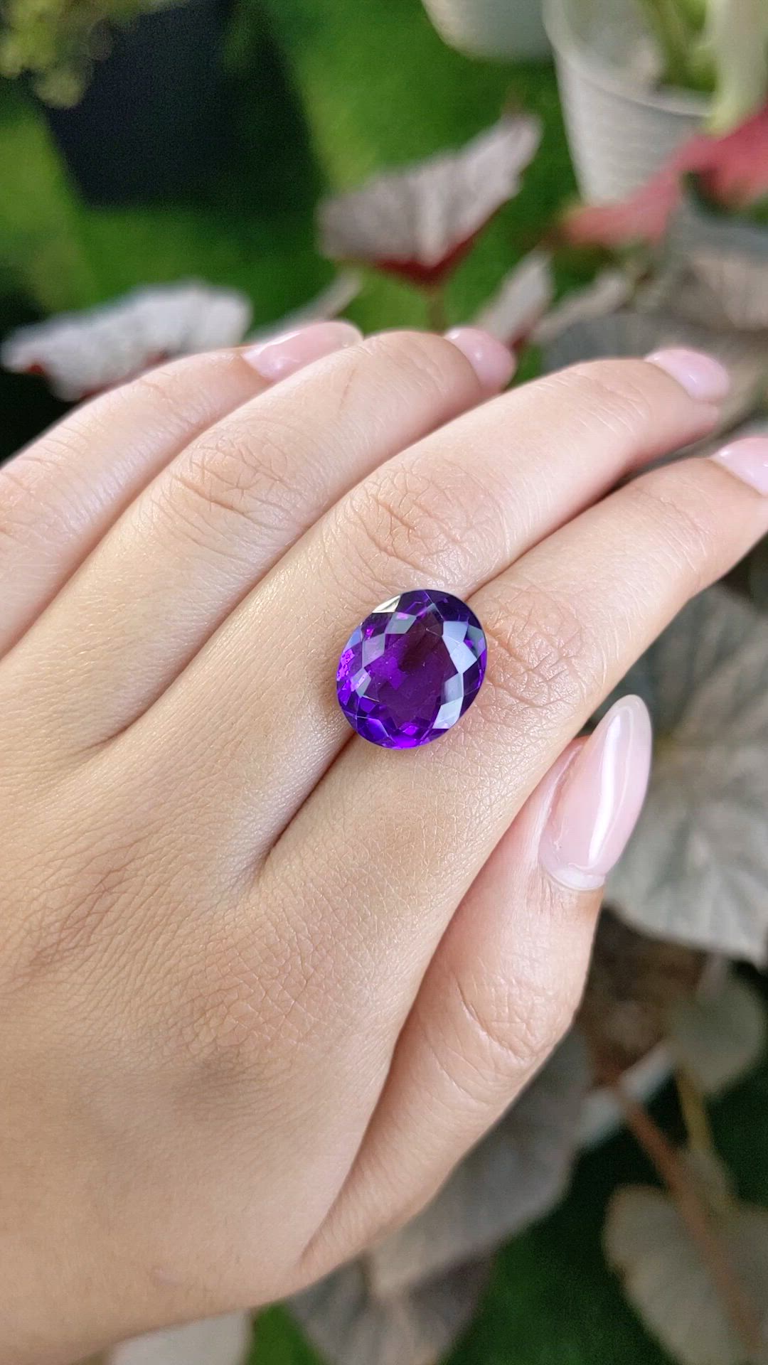 9.36 Ct. Purple Amethyst from Ceylon (Sri Lanka) Size Video