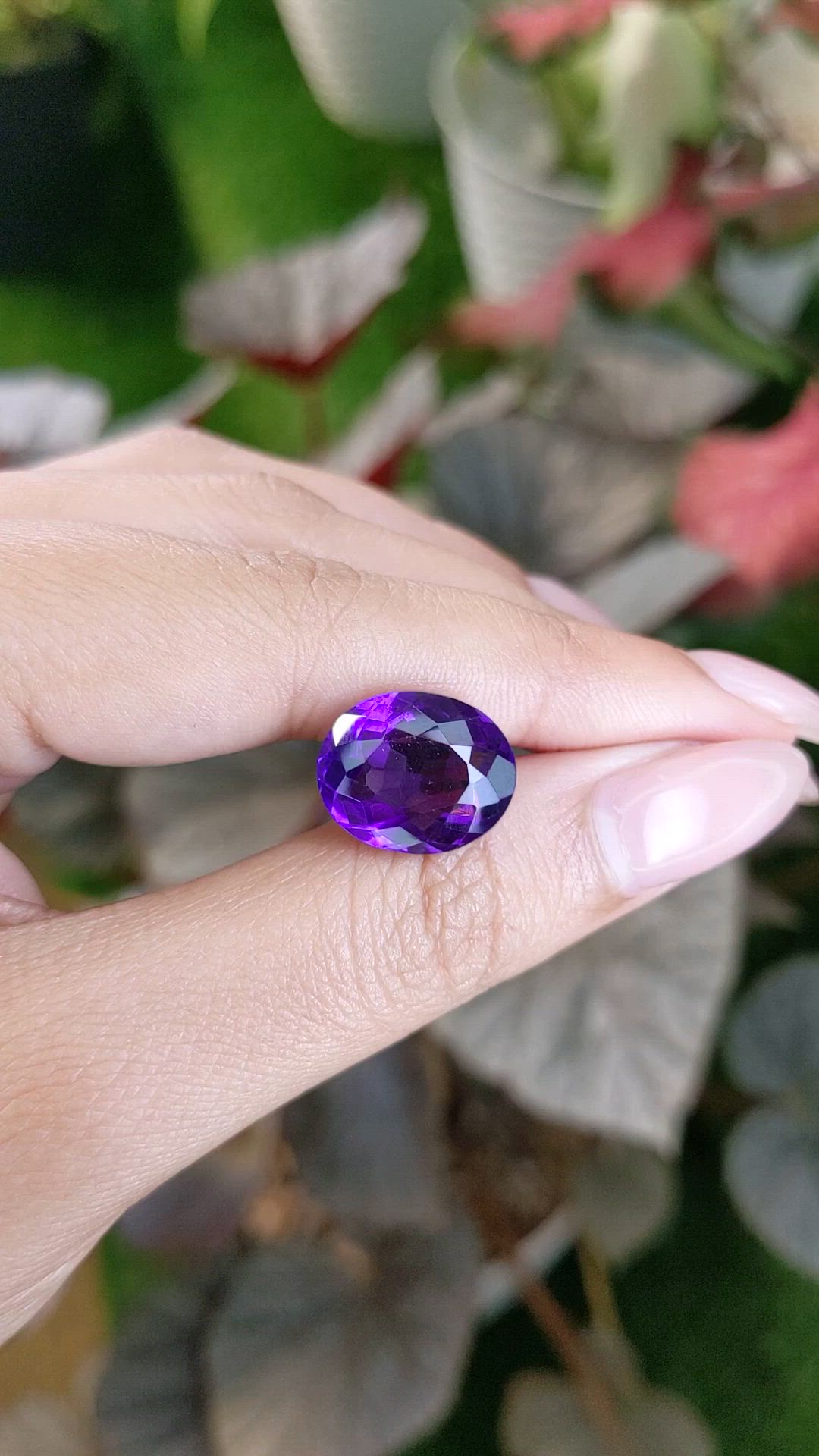 9.36 Ct. Purple Amethyst from Ceylon (Sri Lanka) Size Video