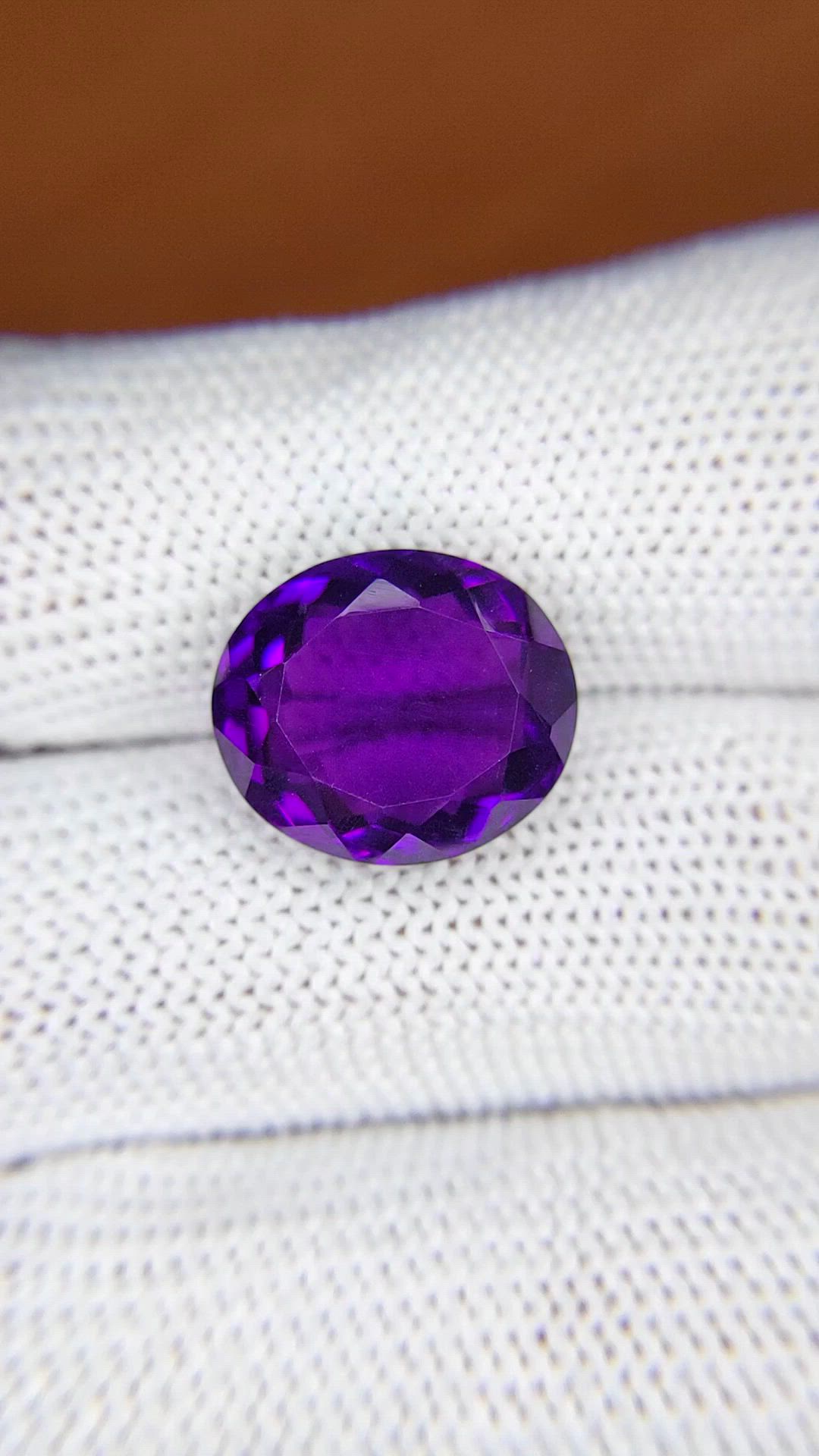 7.76 Ct. Purple Amethyst from Ceylon (Sri Lanka) Size Video
