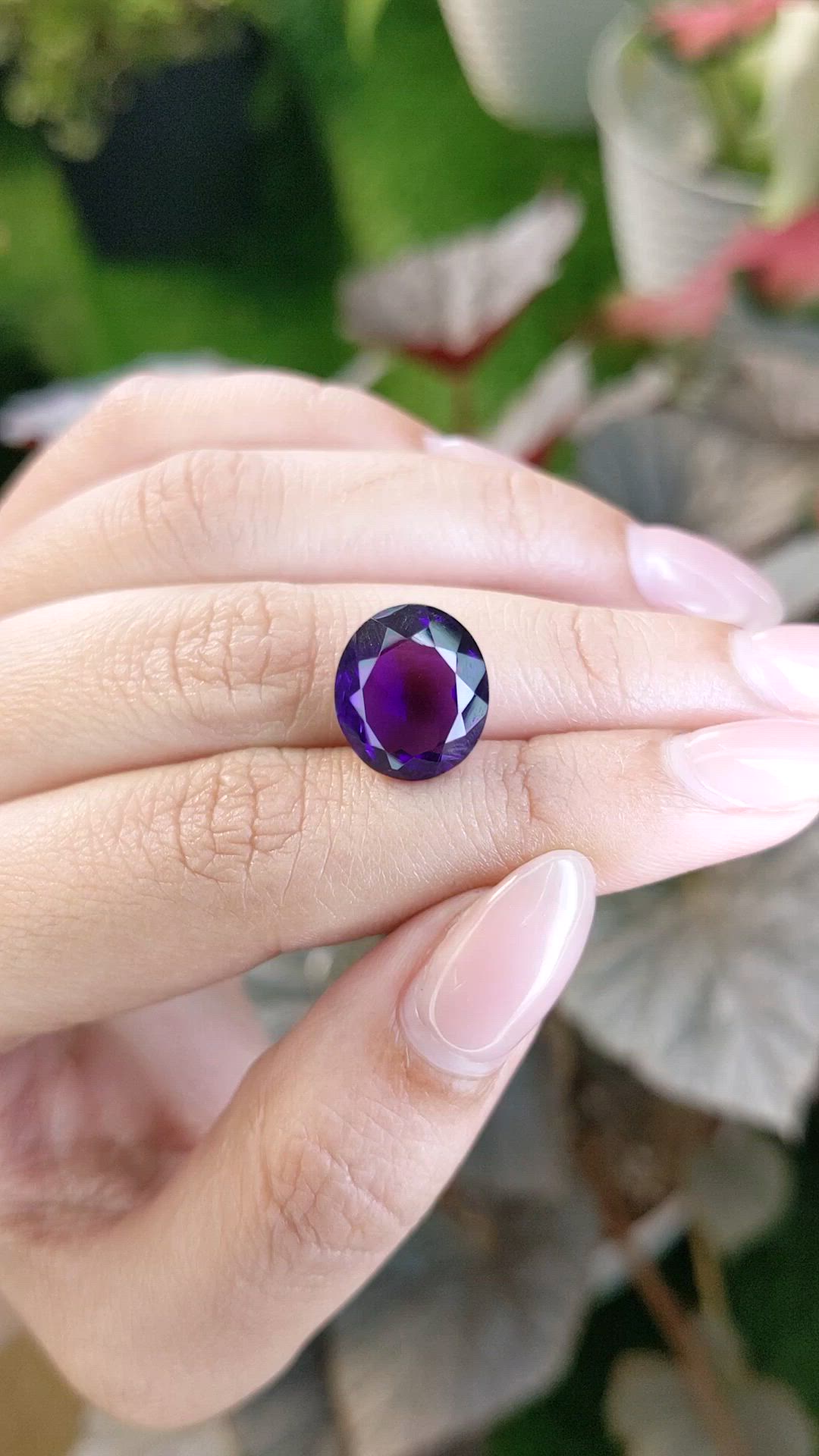 7.76 Ct. Purple Amethyst from Ceylon (Sri Lanka) Size Video