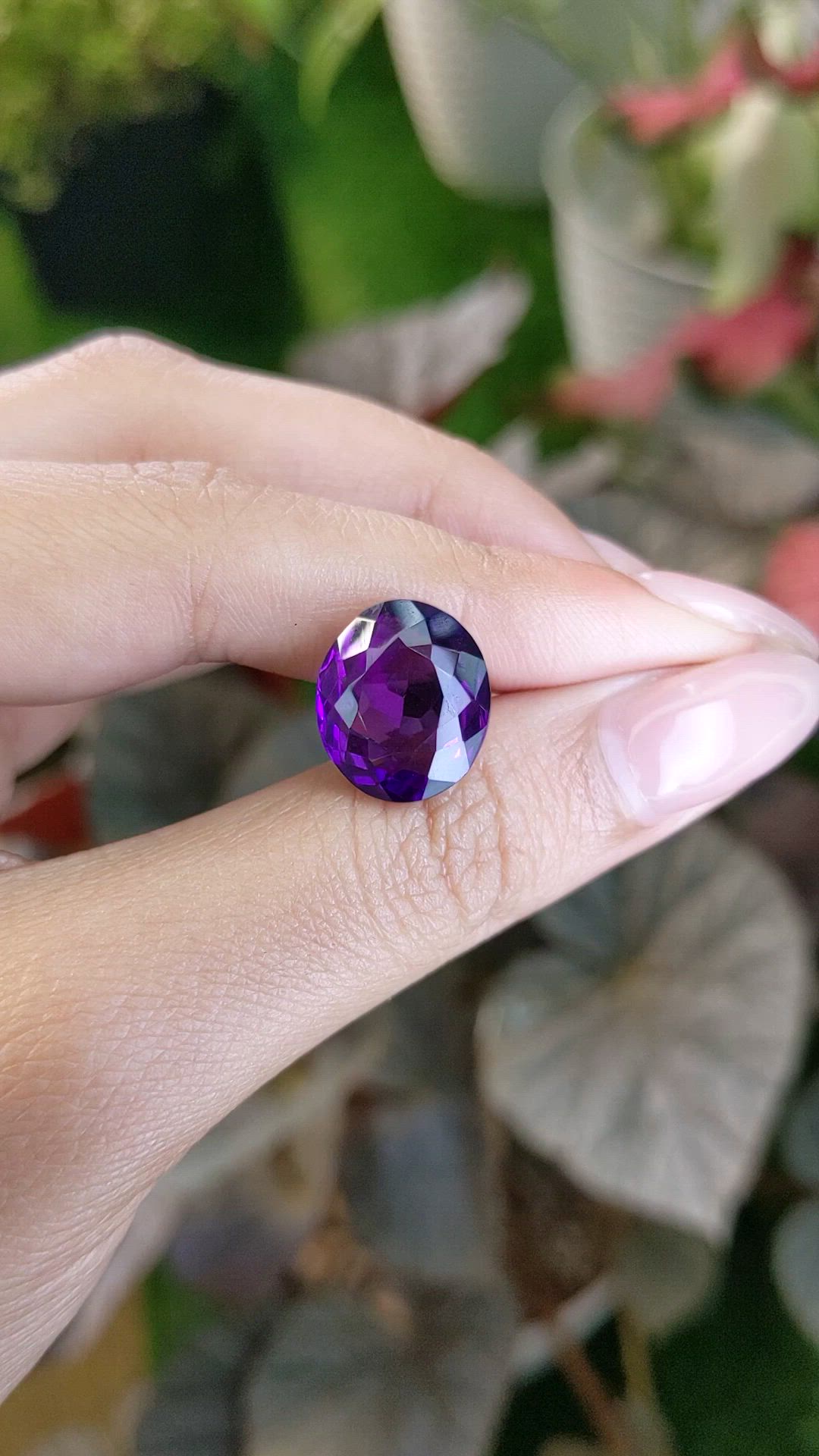 8.90 Ct. Purple Amethyst from Ceylon (Sri Lanka) Size Video