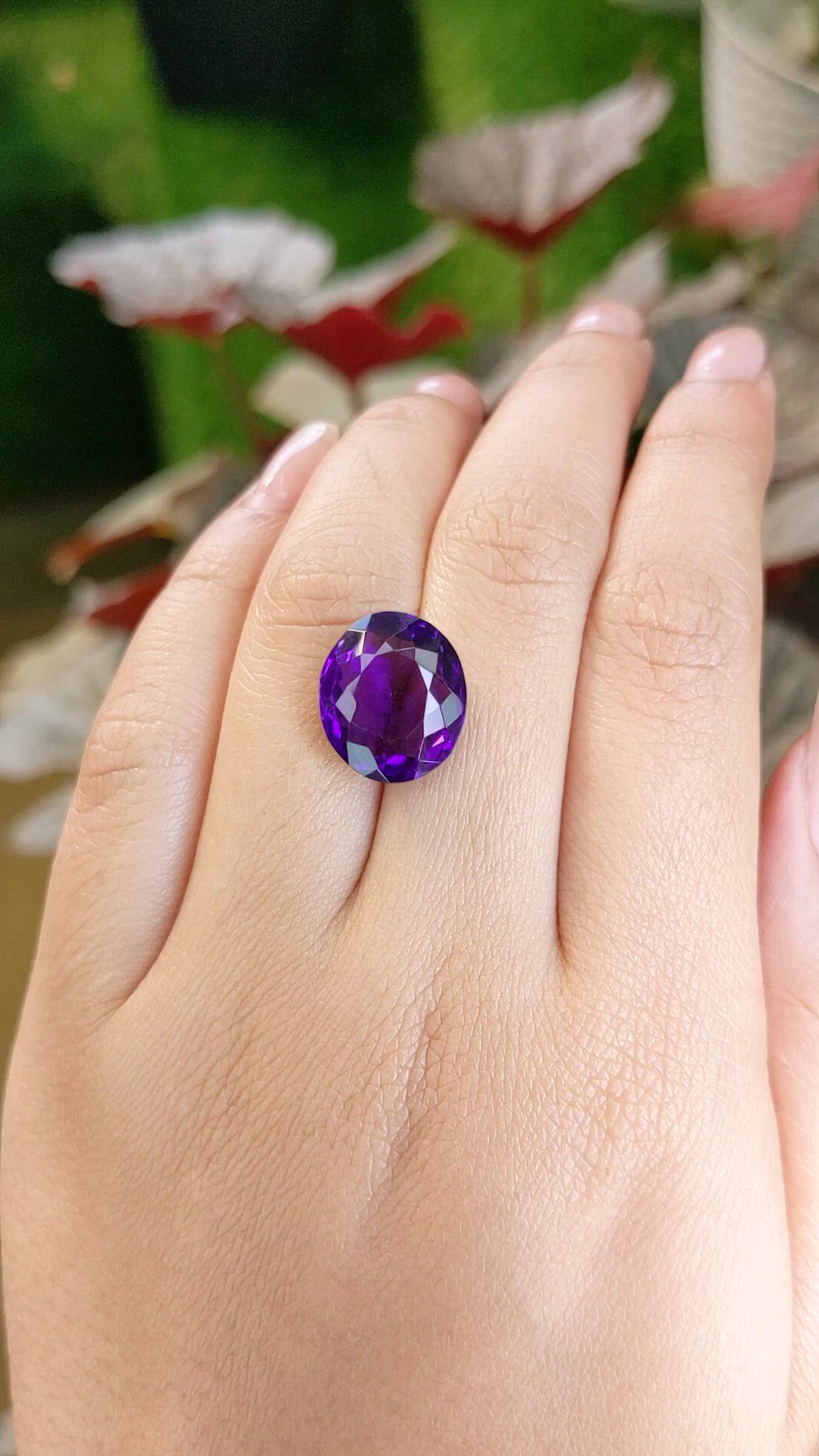 8.90 Ct. Purple Amethyst from Ceylon (Sri Lanka) Size Video