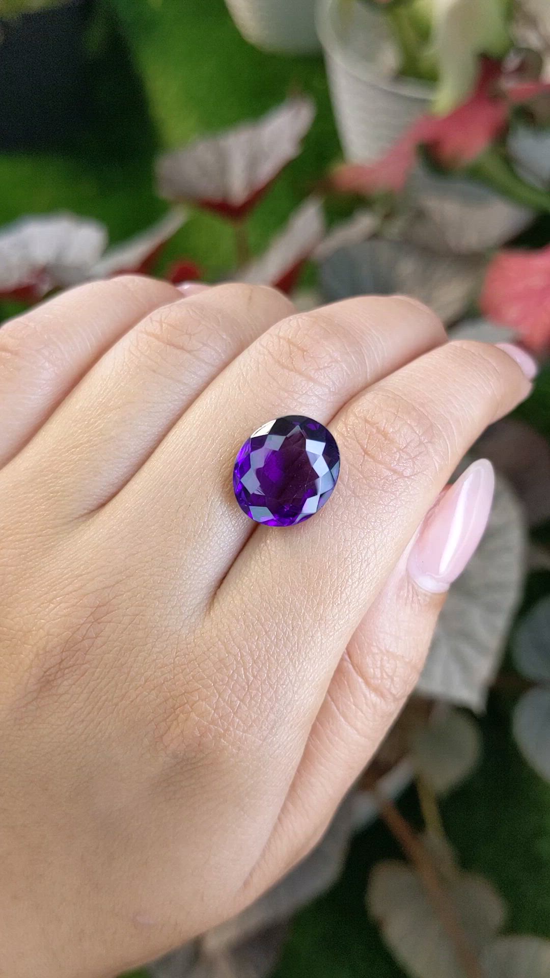 8.78 Ct. Purple Amethyst from Ceylon (Sri Lanka) Size Video