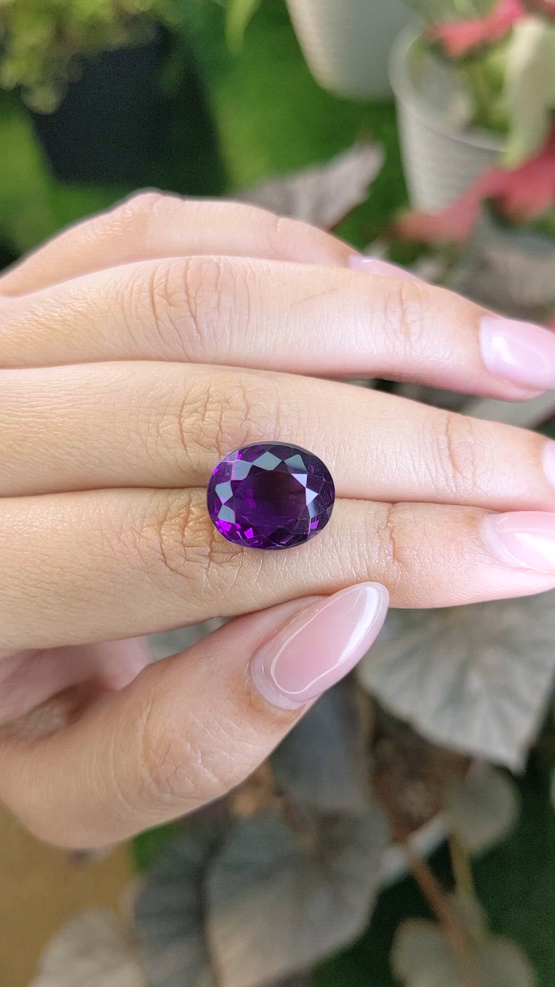 11.30 Ct. Purple Amethyst from Ceylon (Sri Lanka) Size Video