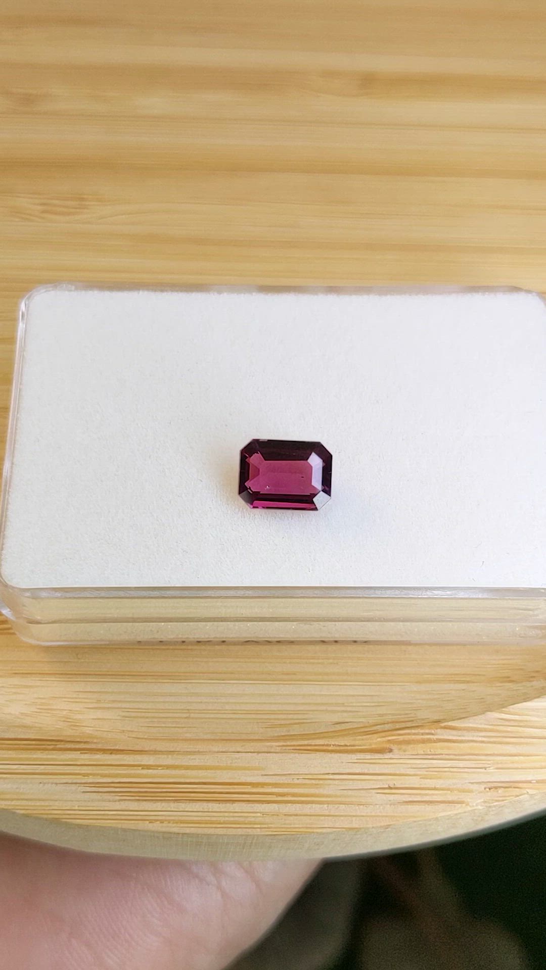2.23 Ct. Purplish Pink Rhodolite Garnet from Ceylon (Sri Lanka) Size Video