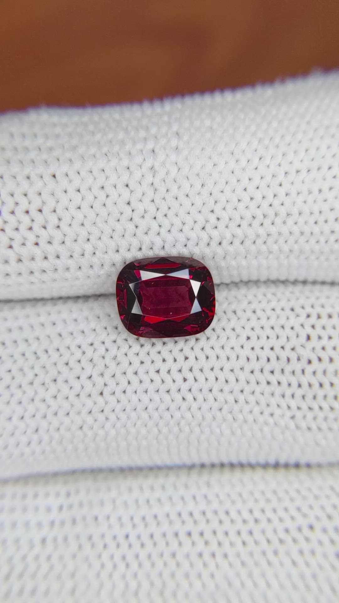 2.53 Ct. Red Garnet from Ceylon (Sri Lanka) Size Video