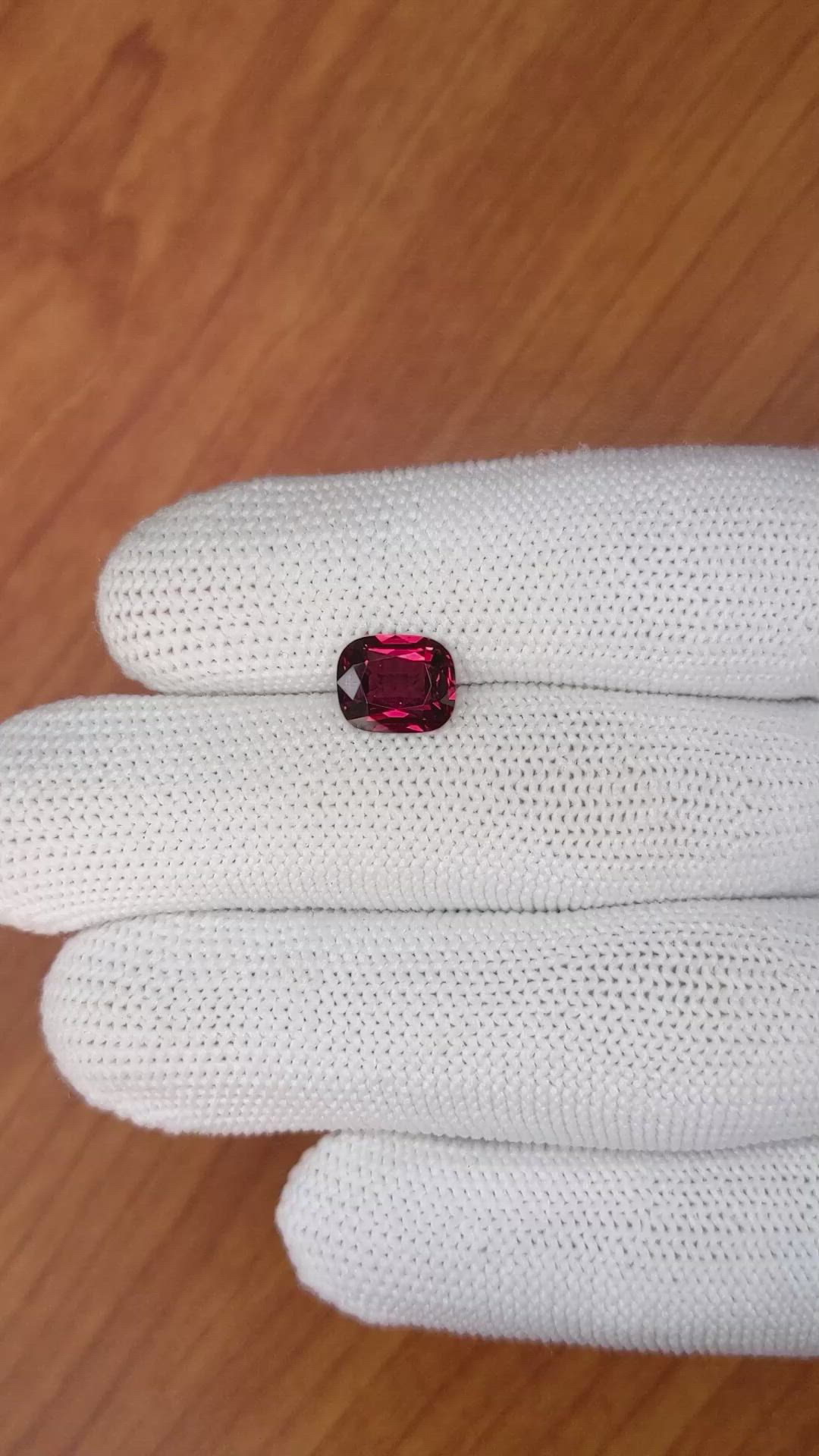 2.53 Ct. Red Garnet from Ceylon (Sri Lanka) Size Video