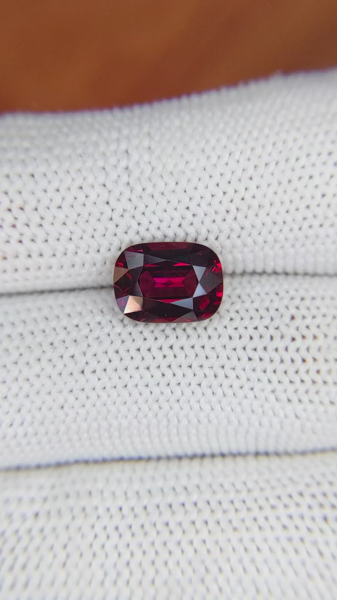 3.23 Ct. Red Garnet from Ceylon (Sri Lanka) Size Video