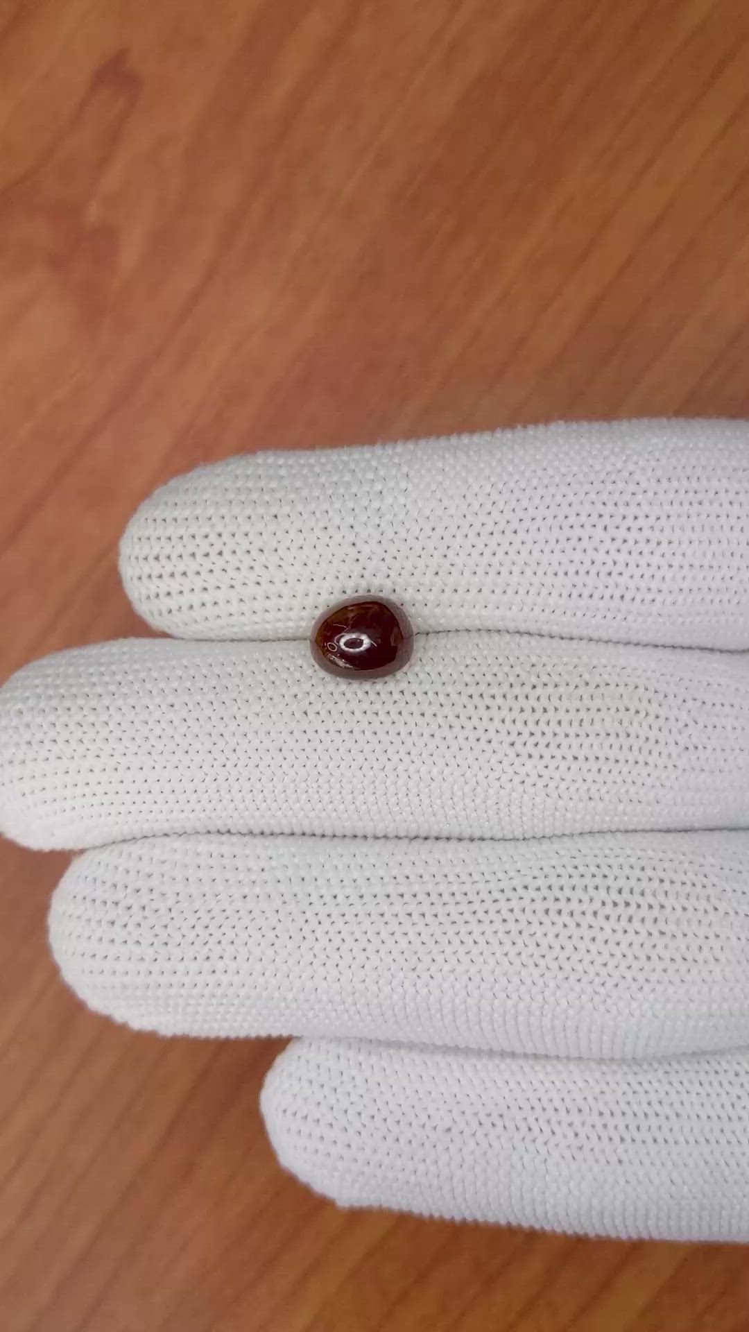 3.86 Ct. Red Cabochon Garnet from Ceylon (Sri Lanka) Size Video