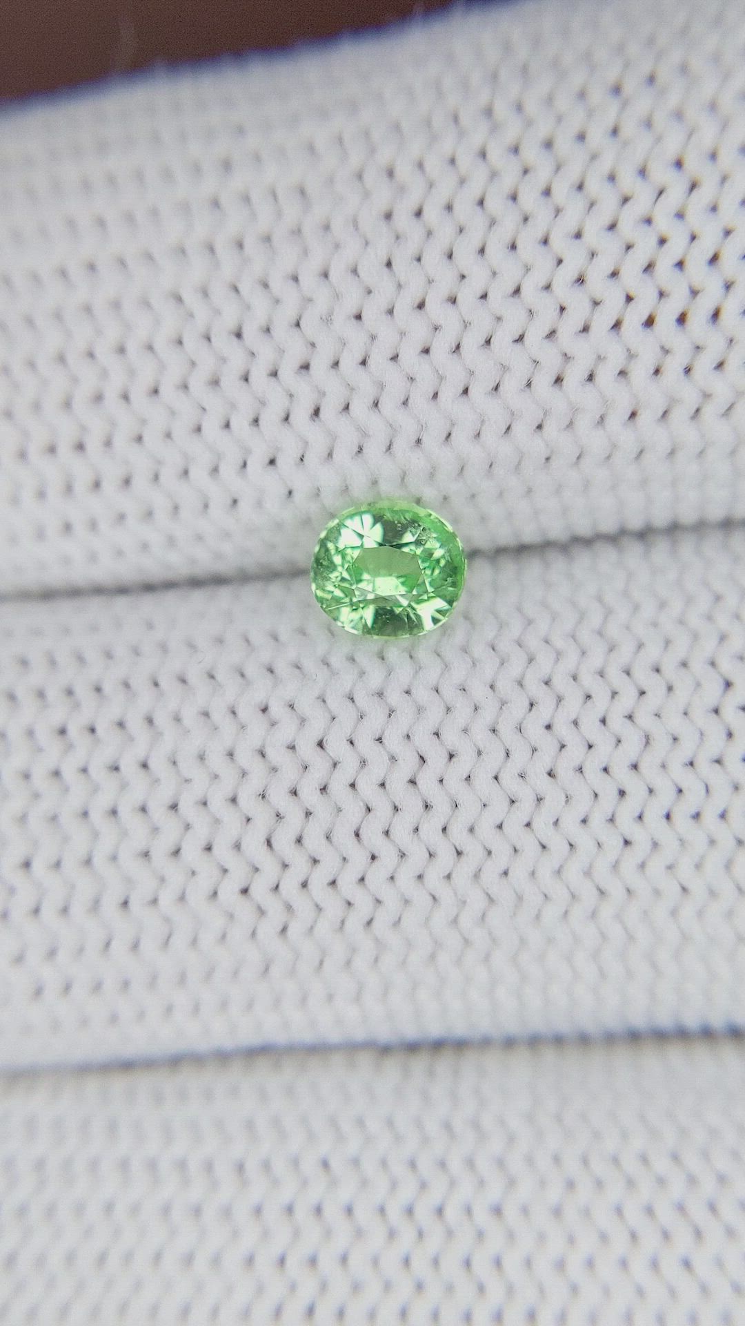 0.61 Ct. Tsavorite Garnet from Tanzania Size Video