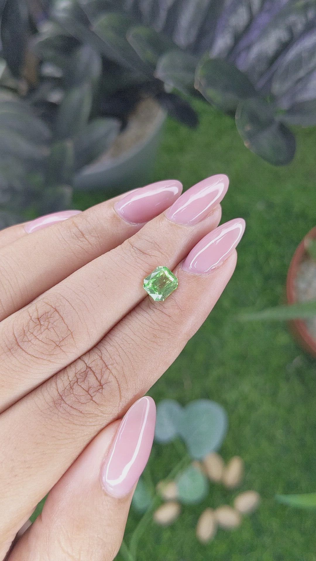 1.42 Ct. Tsavorite Garnet from Tanzania Size Video