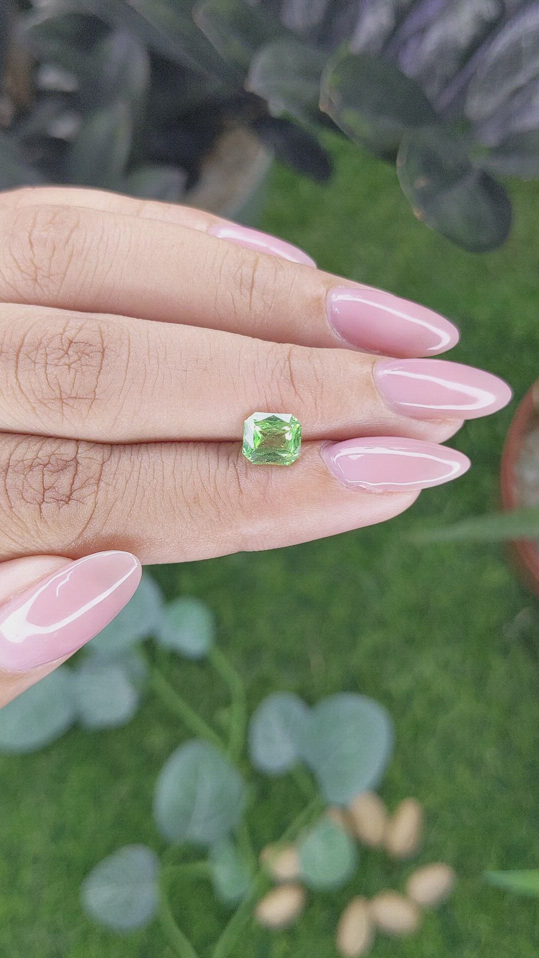 1.42 Ct. Tsavorite Garnet from Tanzania Size Video