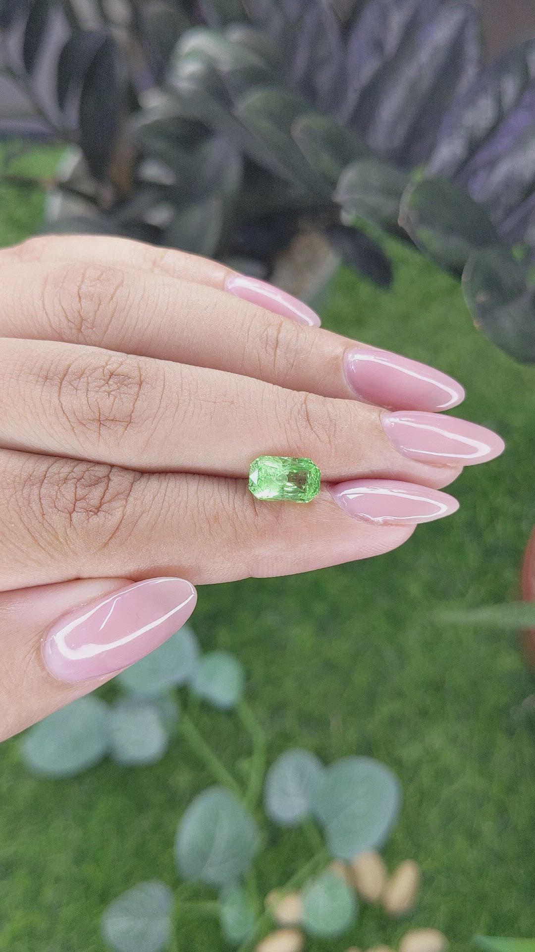 2.18 Ct. Tsavorite Garnet from Tanzania Size Video