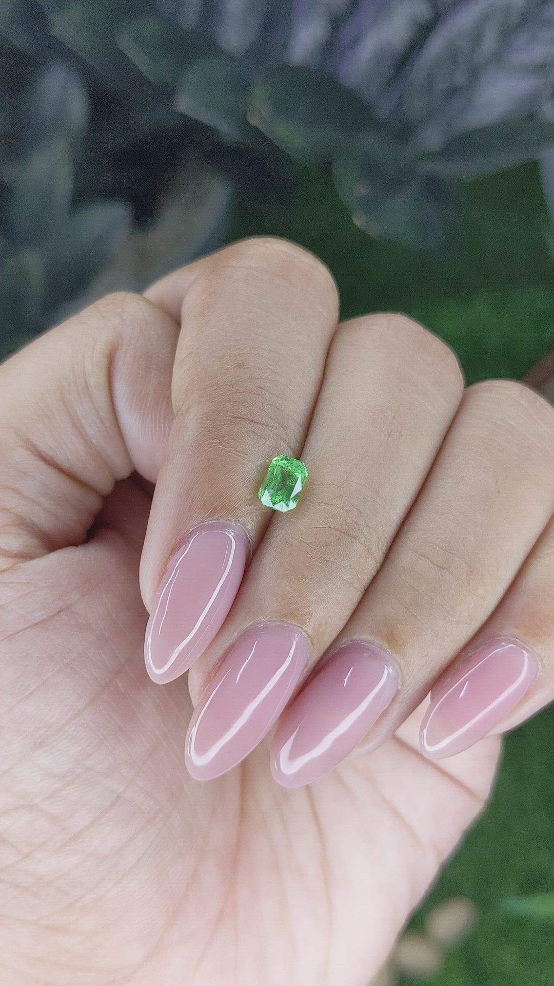 0.70 Ct. Tsavorite Garnet from Tanzania Size Video