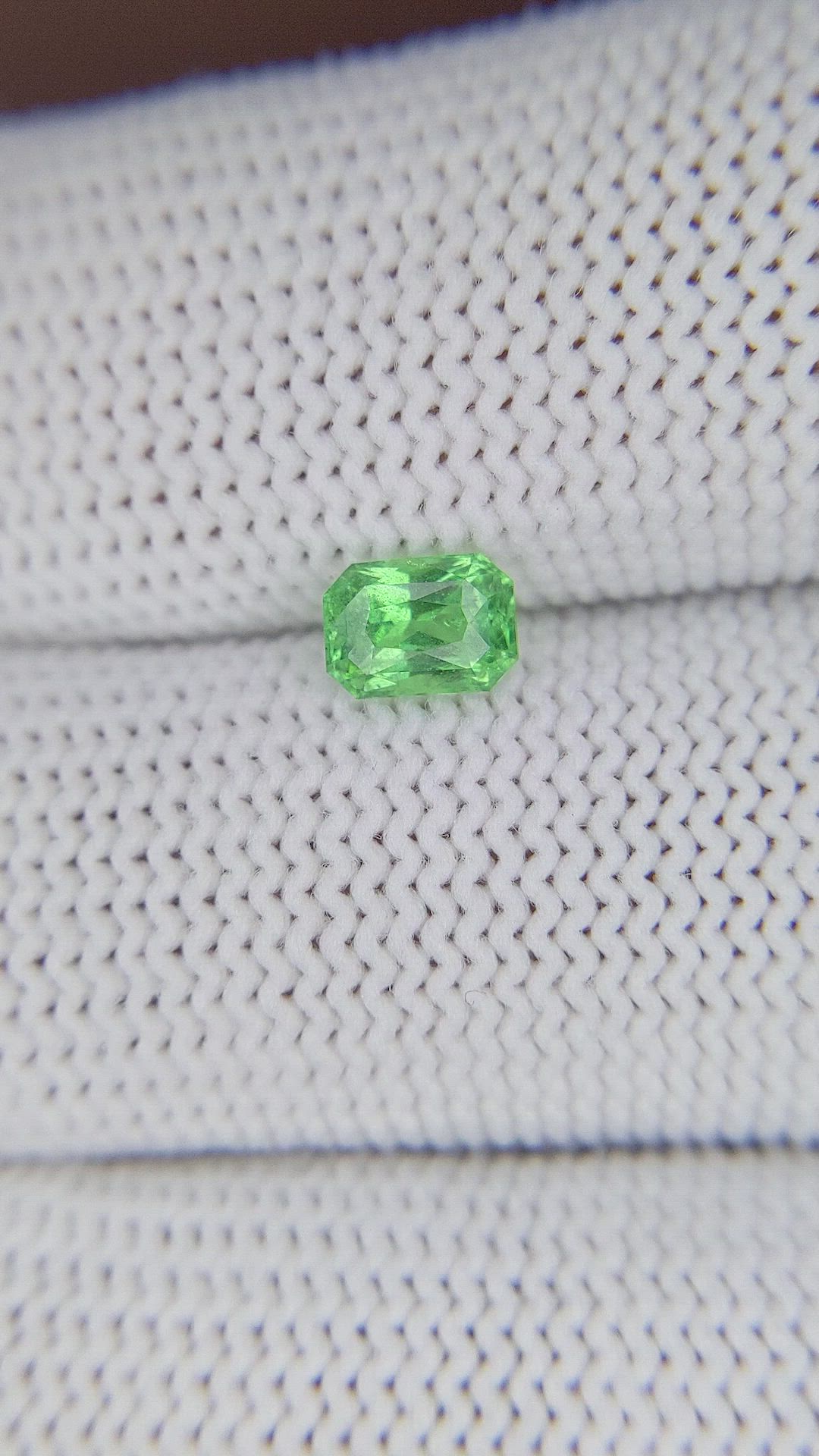0.70 Ct. Tsavorite Garnet from Tanzania Size Video