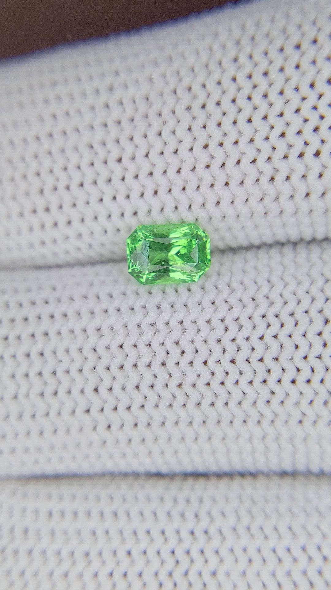 0.79 Ct. Tsavorite Garnet from Tanzania Size Video