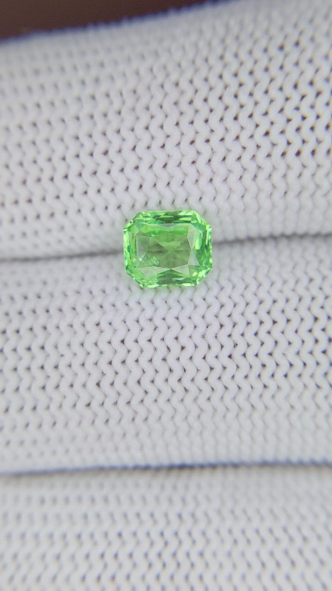 1.12 Ct. Tsavorite Garnet from Tanzania Size Video