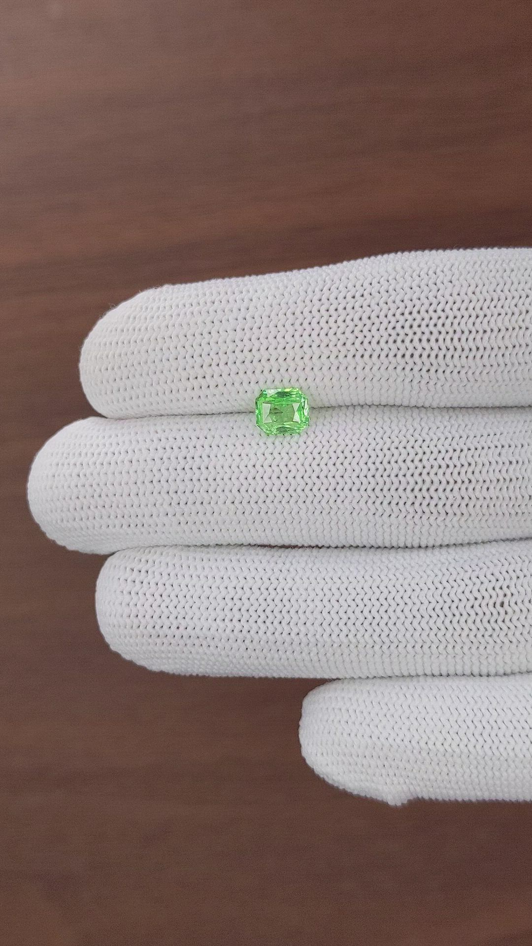 1.12 Ct. Tsavorite Garnet from Tanzania Size Video