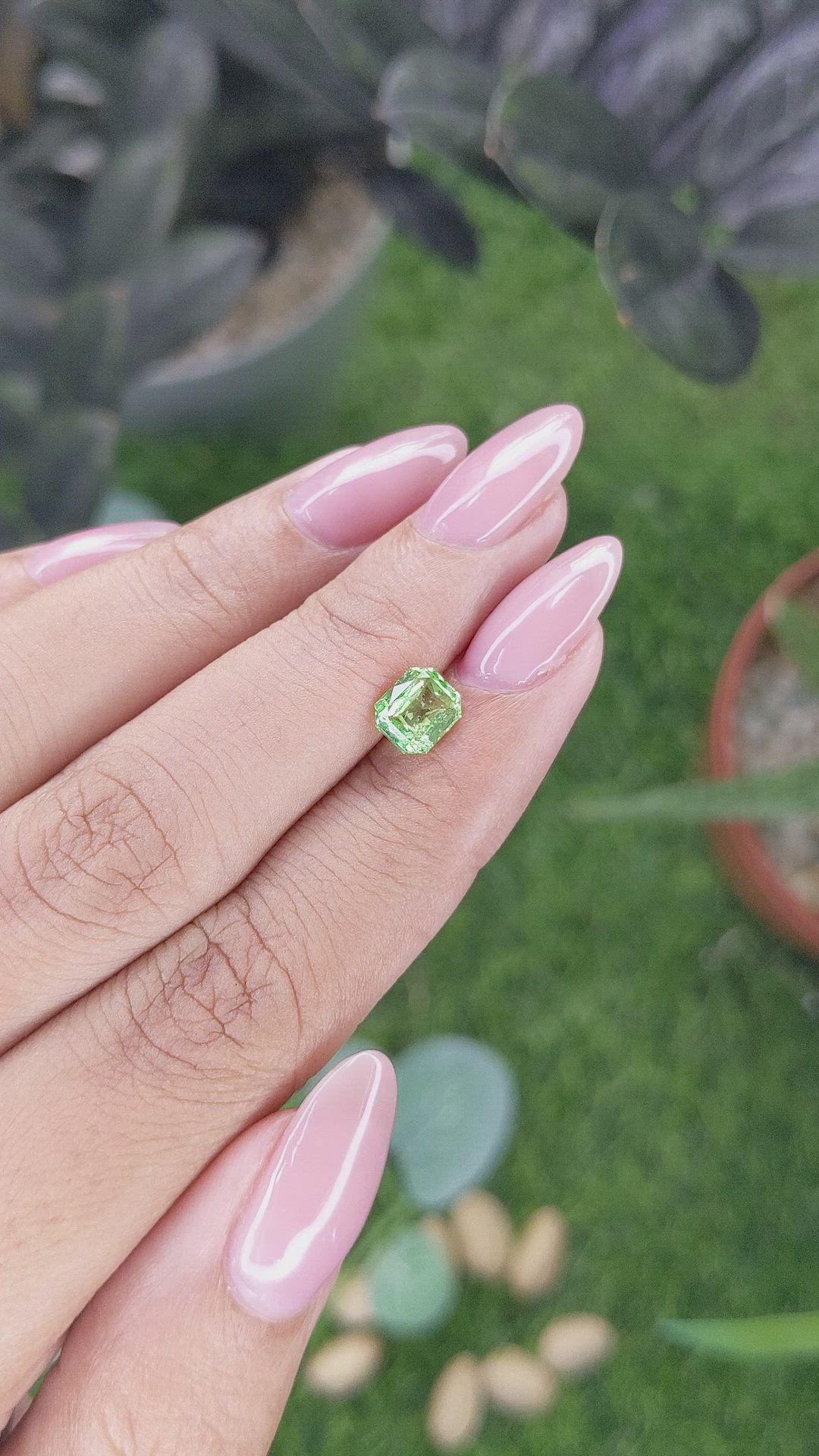 1.12 Ct. Tsavorite Garnet from Tanzania Size Video