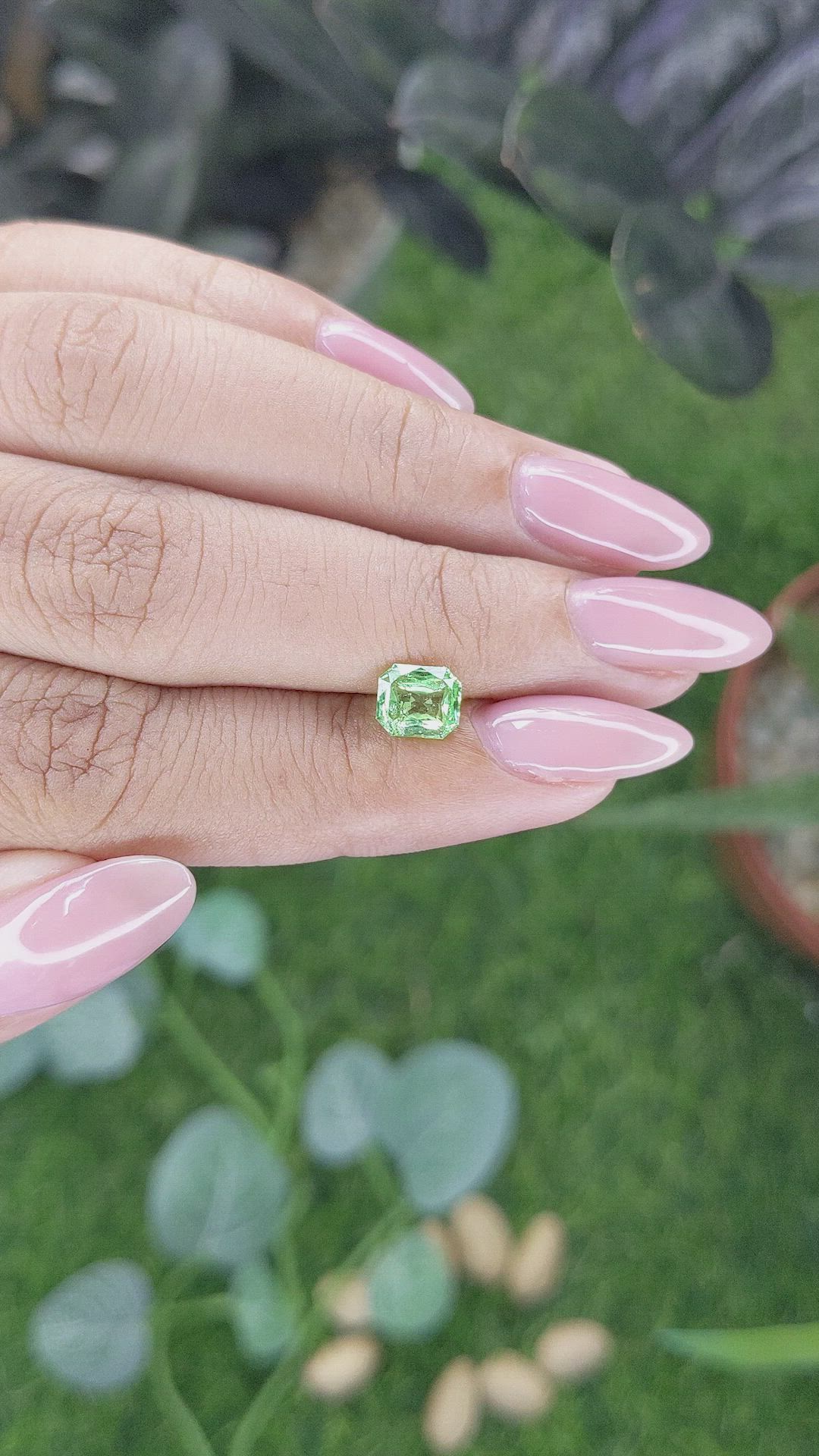 1.12 Ct. Tsavorite Garnet from Tanzania Size Video