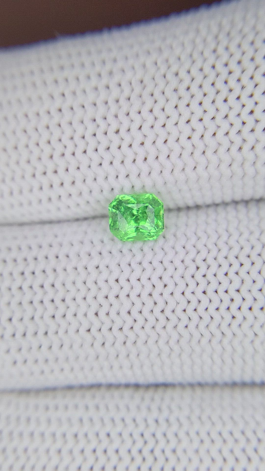 0.65 Ct. Tsavorite Garnet from Tanzania Size Video