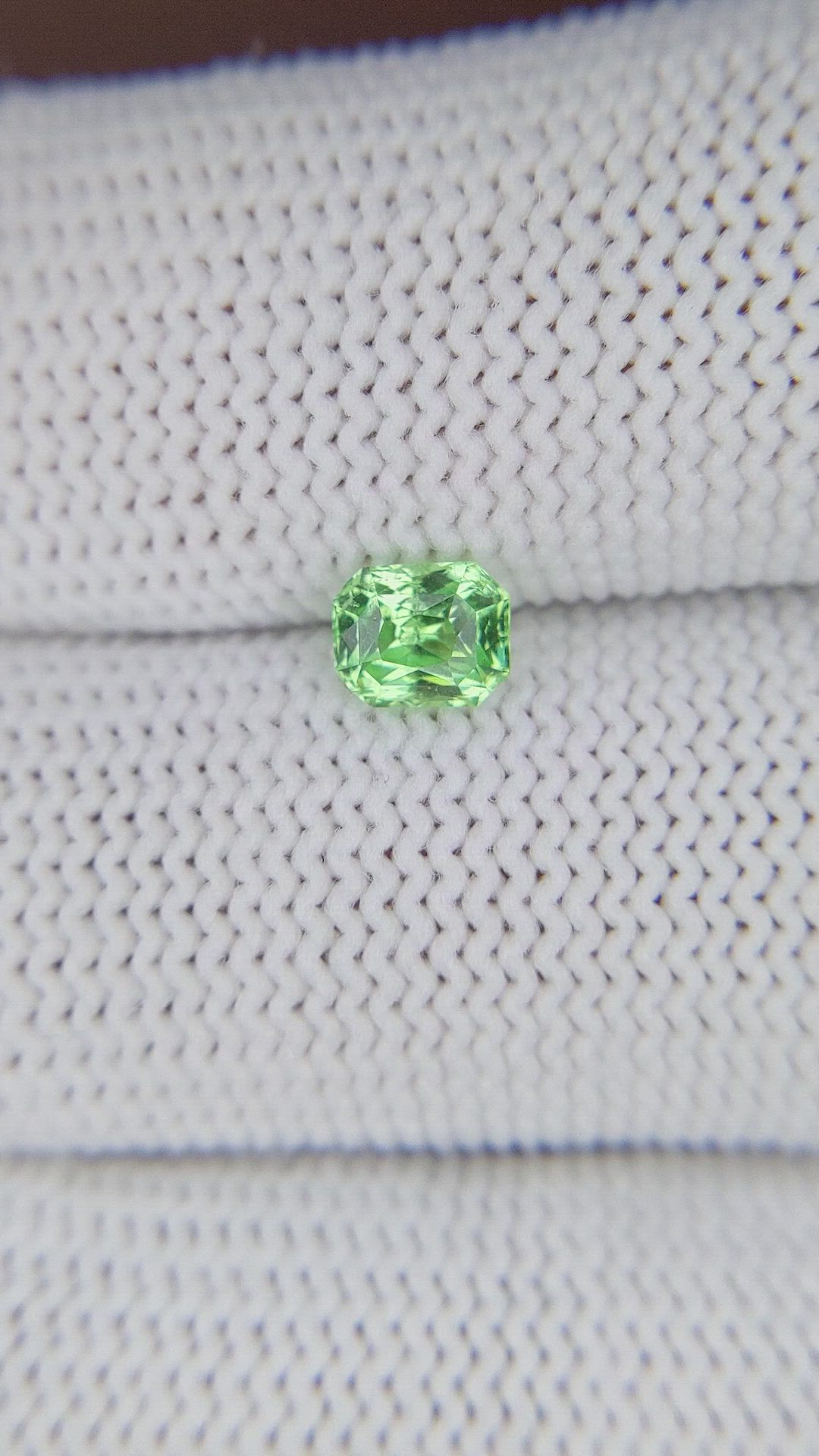 0.65 Ct. Tsavorite Garnet from Tanzania Size Video