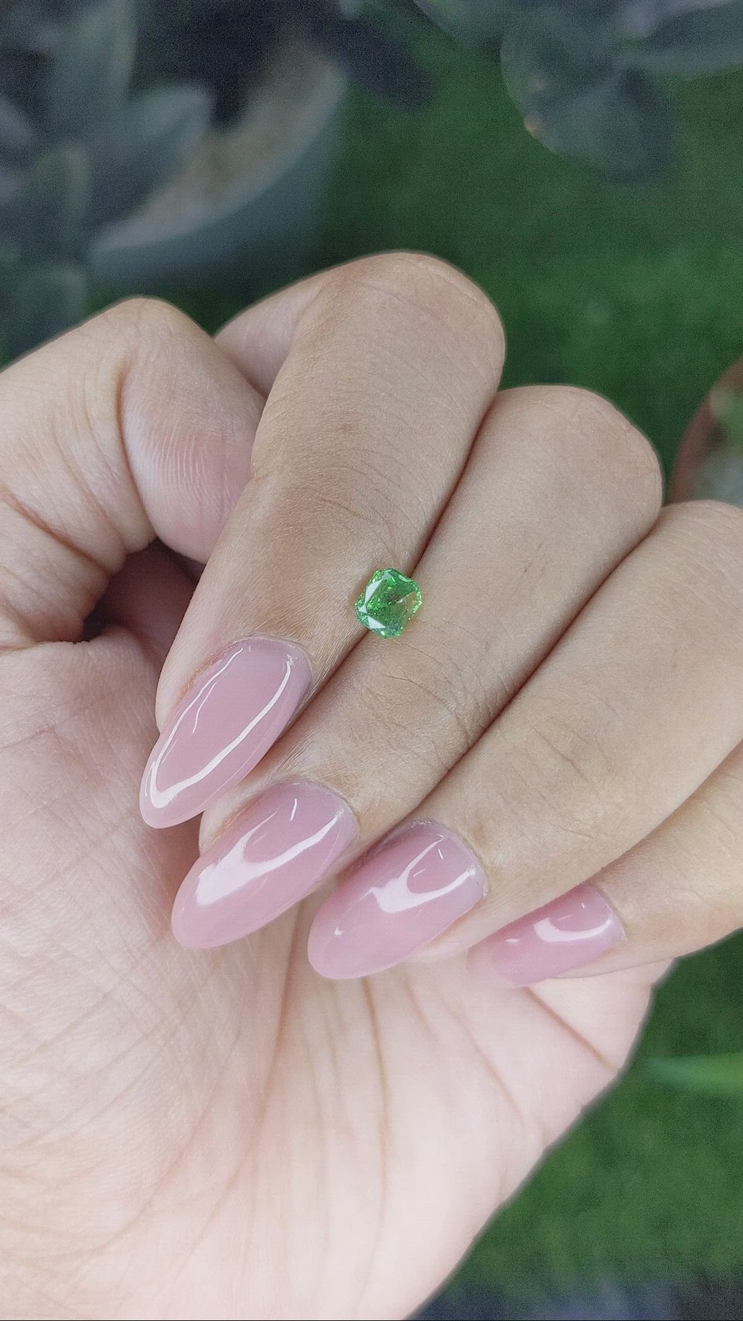 0.56 Ct. Tsavorite Garnet from Tanzania Size Video