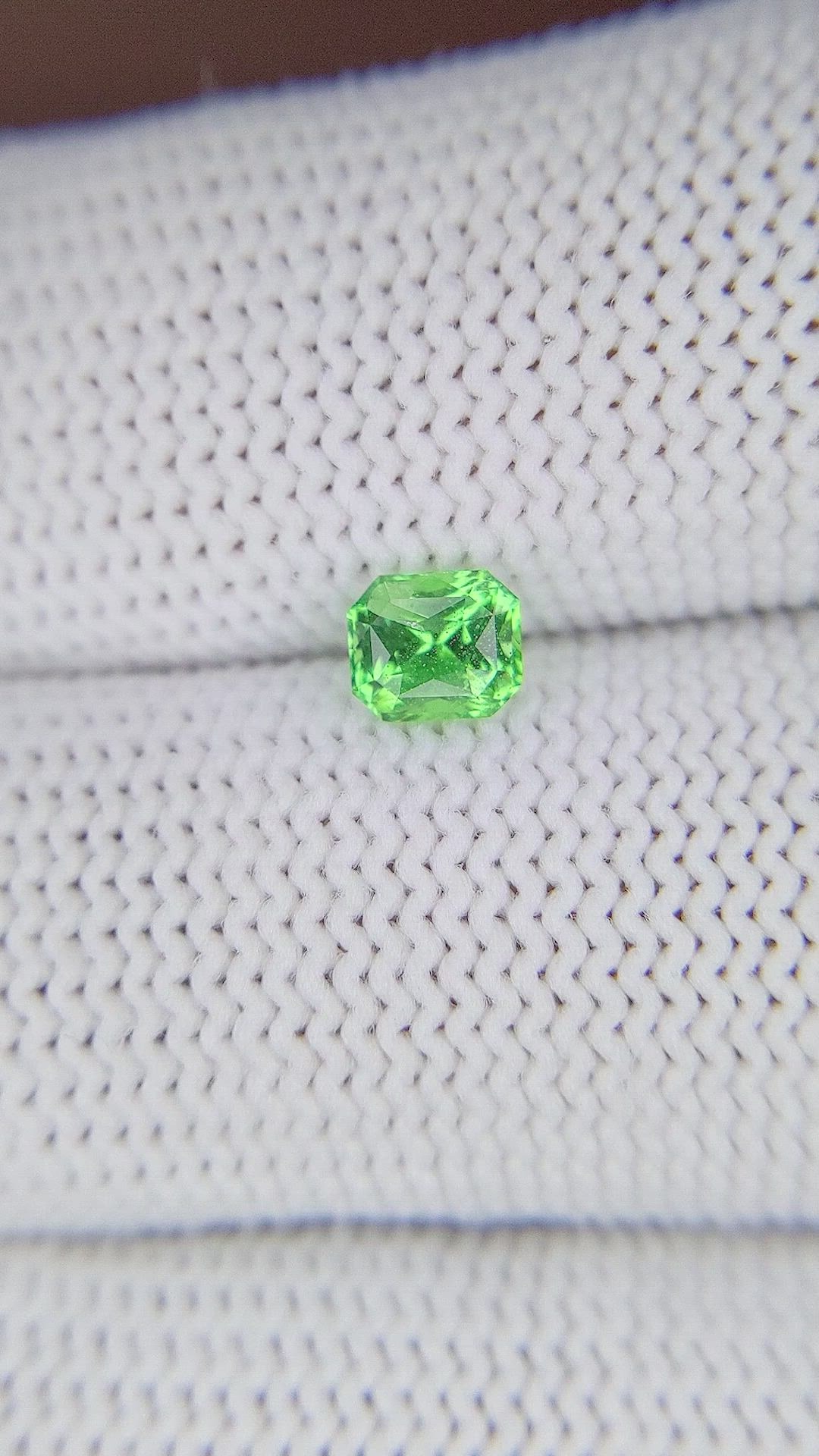 0.56 Ct. Tsavorite Garnet from Tanzania Size Video