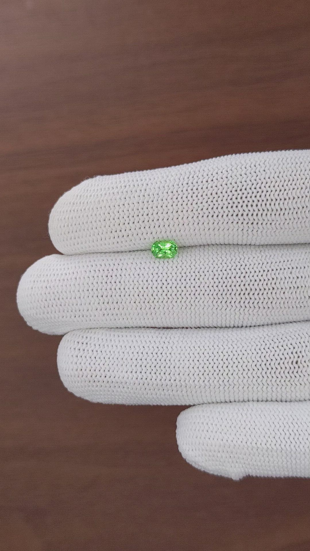0.49 Ct. Tsavorite Garnet from Tanzania Size Video