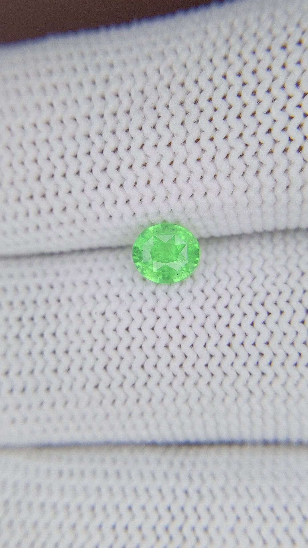 0.60 Ct. Tsavorite Garnet from Tanzania Size Video