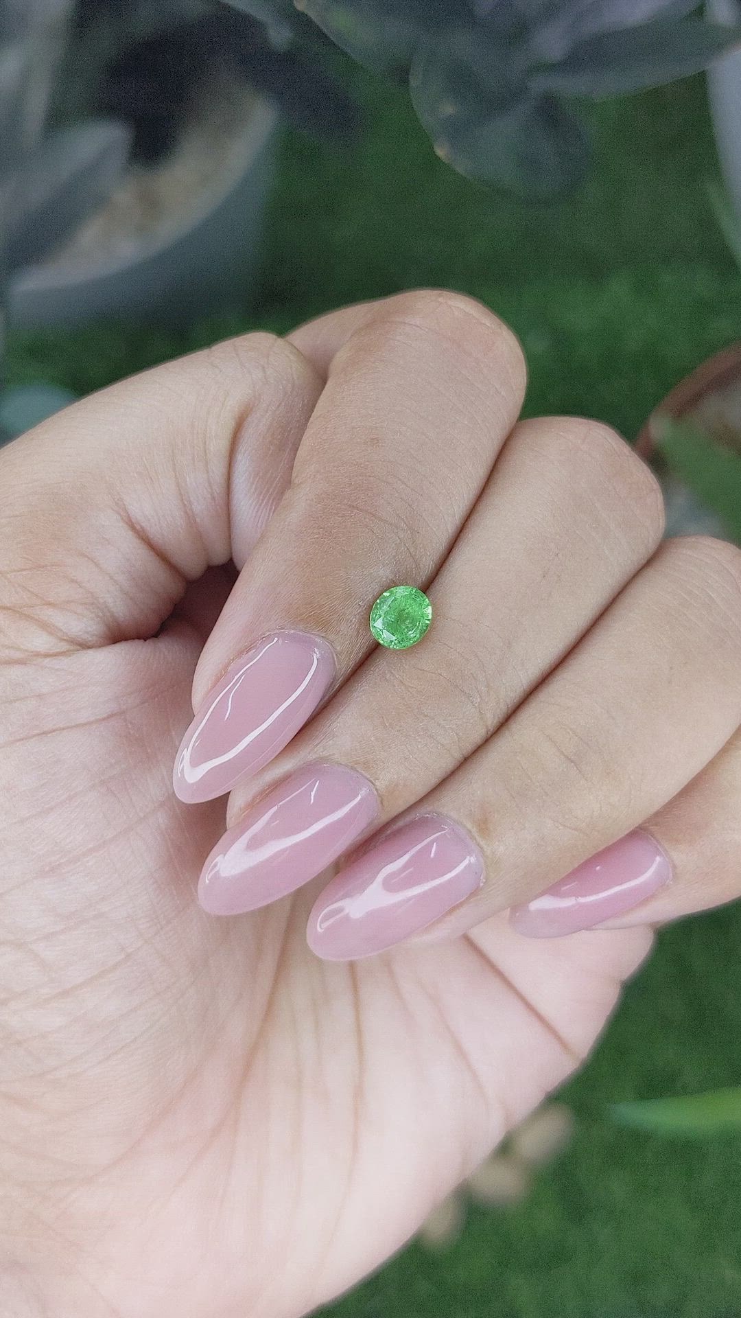 0.60 Ct. Tsavorite Garnet from Tanzania Size Video