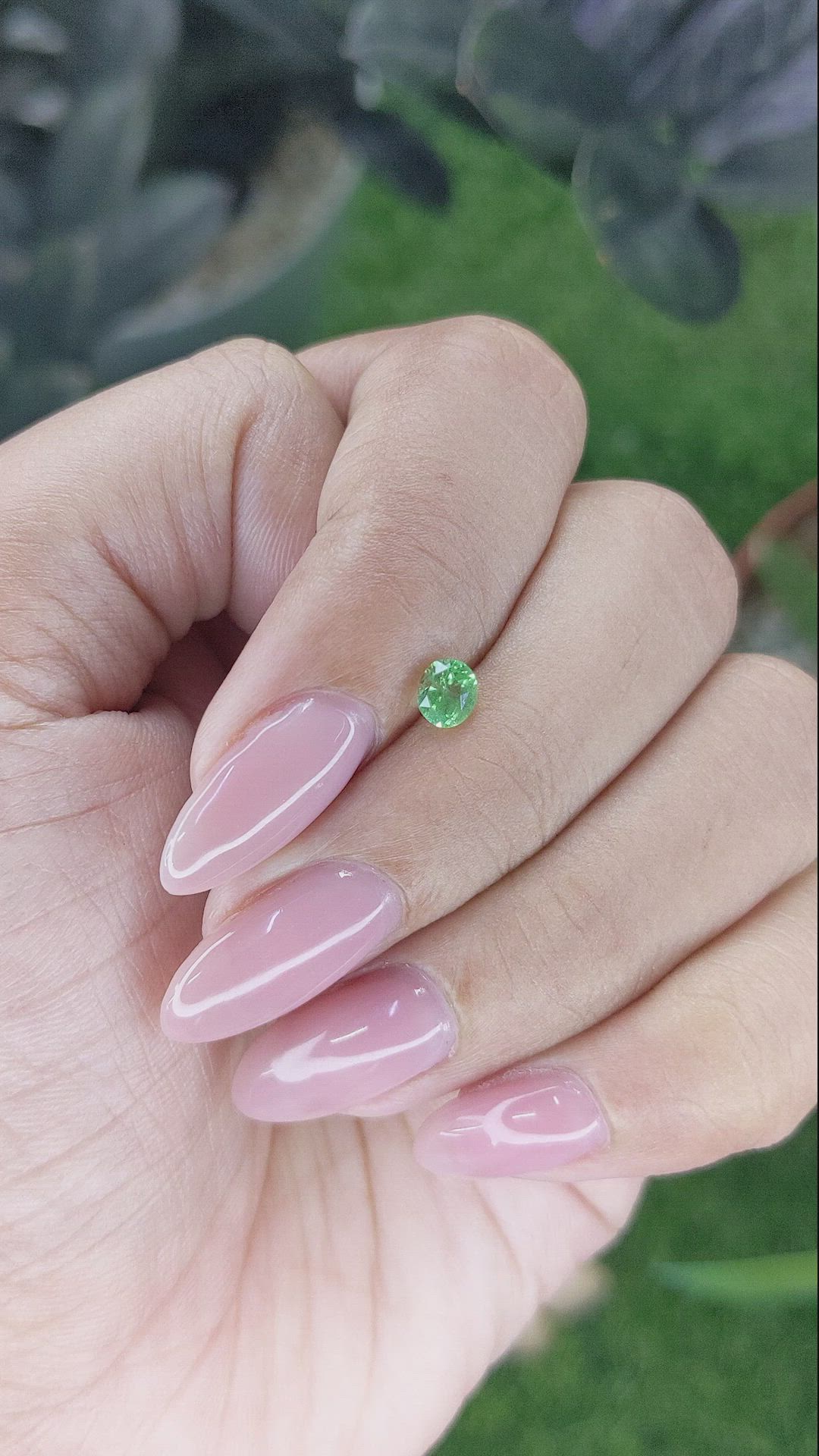 0.44 Ct. Tsavorite Garnet from Tanzania Size Video