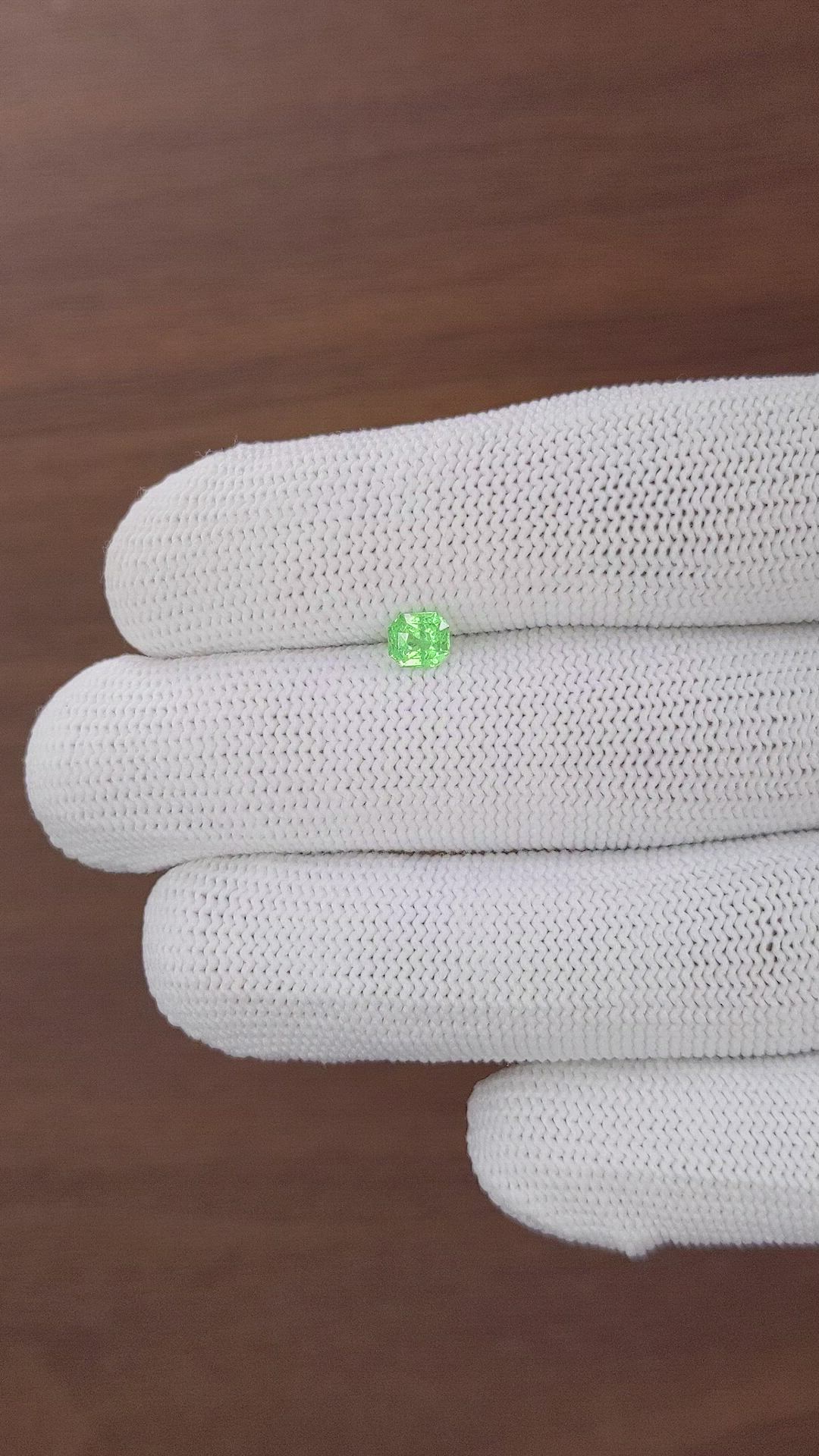 0.51 Ct. Tsavorite Garnet from Tanzania Size Video