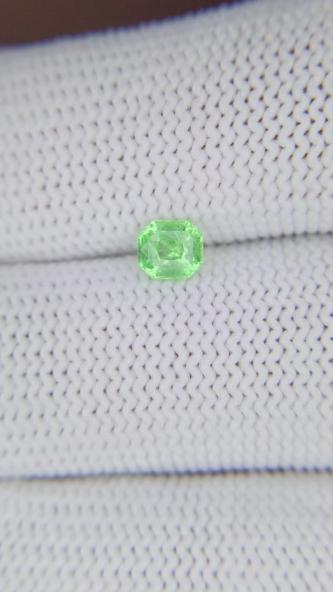 0.51 Ct. Tsavorite Garnet from Tanzania Size Video