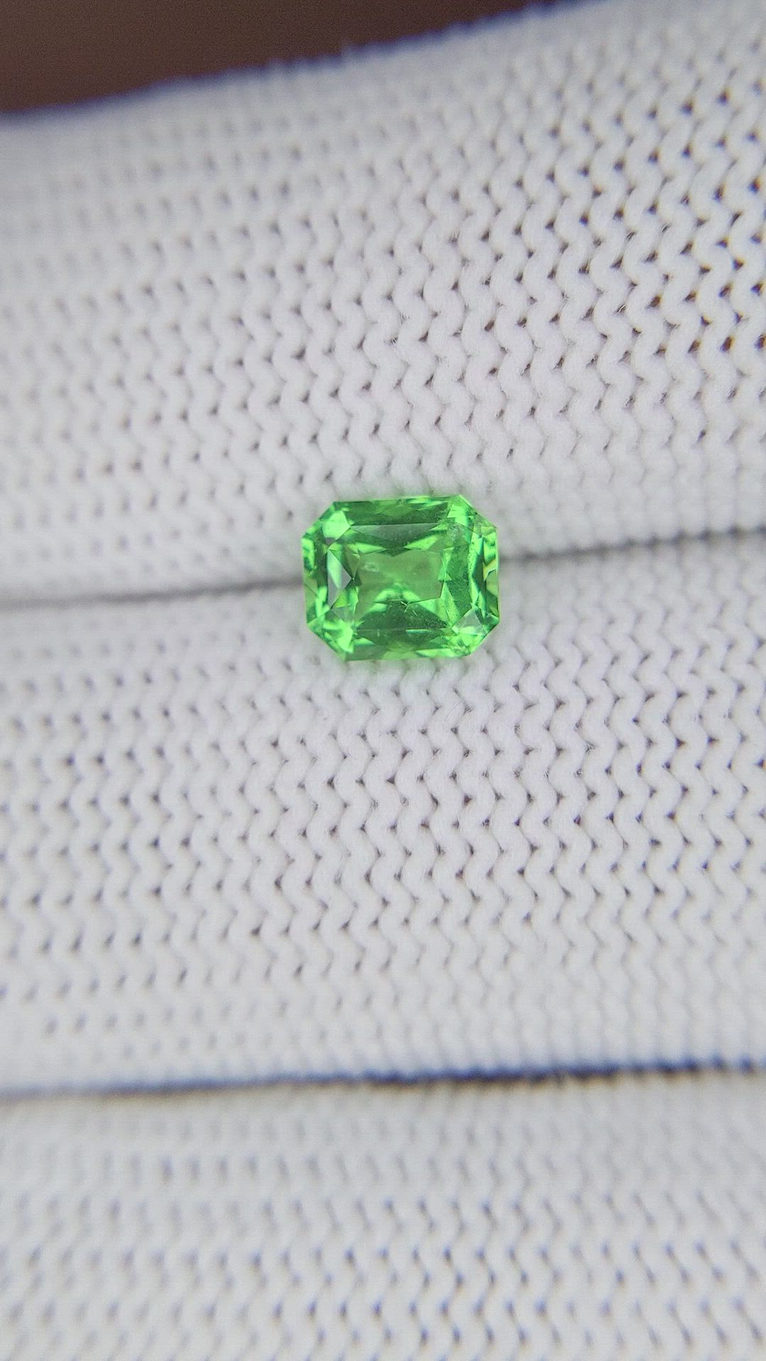 1.05 Ct. Tsavorite Garnet from Tanzania Size Video
