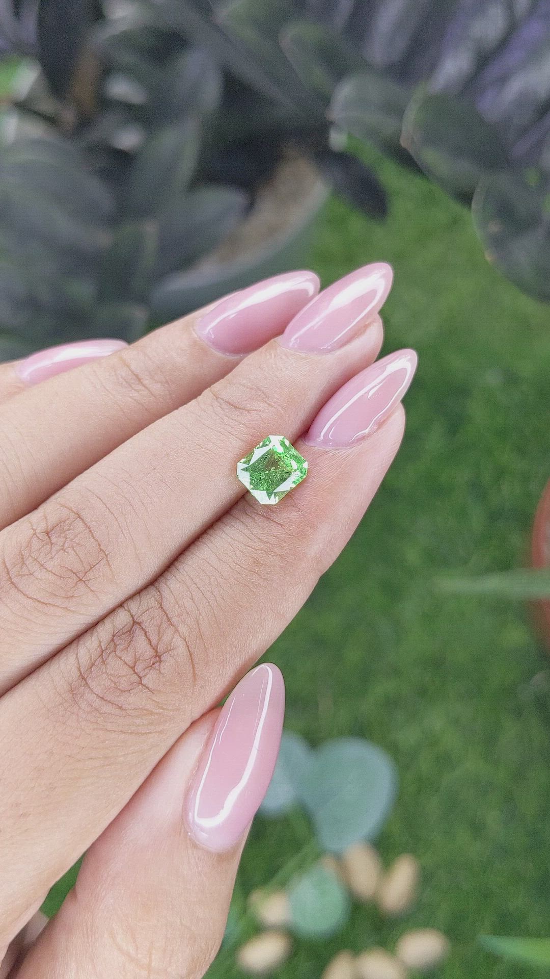 1.70 Ct. Tsavorite Garnet from Tanzania Size Video
