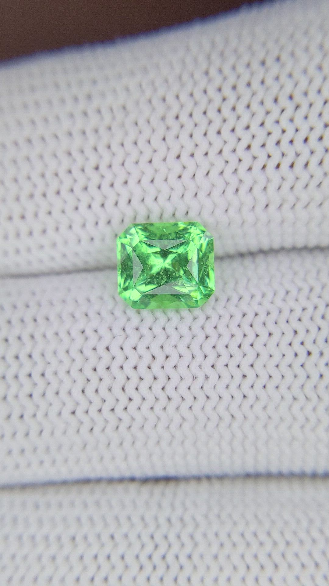 1.70 Ct. Tsavorite Garnet from Tanzania Size Video