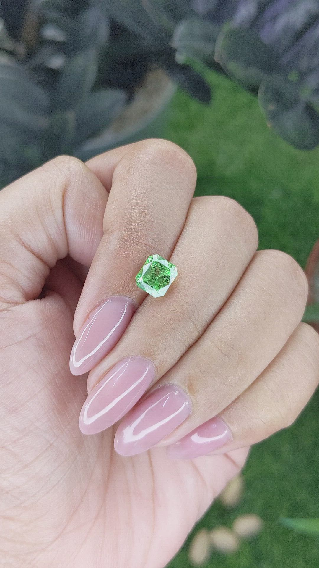1.70 Ct. Tsavorite Garnet from Tanzania Size Video