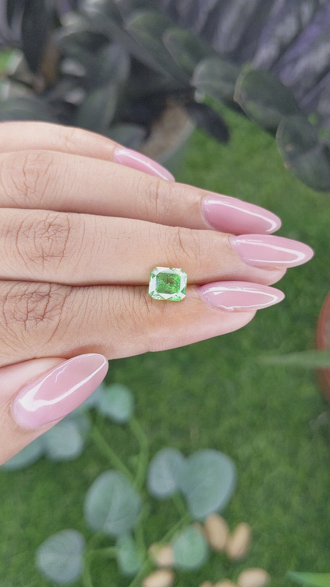 1.70 Ct. Tsavorite Garnet from Tanzania Size Video